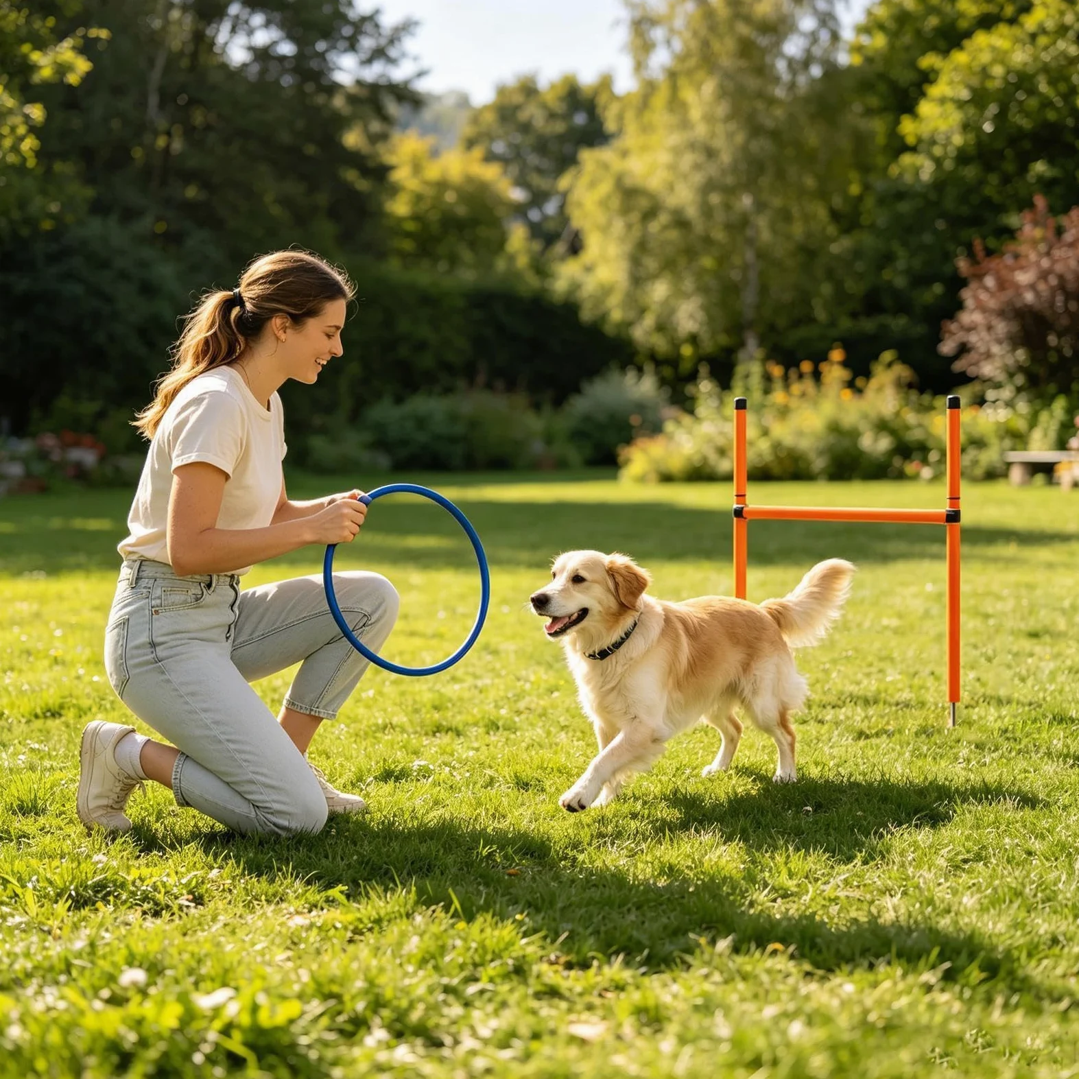 Equipo de adiestramiento en agilidad para perros Juego de Entrenamiento con | Equipo de Juego al Aire Libre para Perros Para recreación competición campo zona lúdica playa parque jardín y