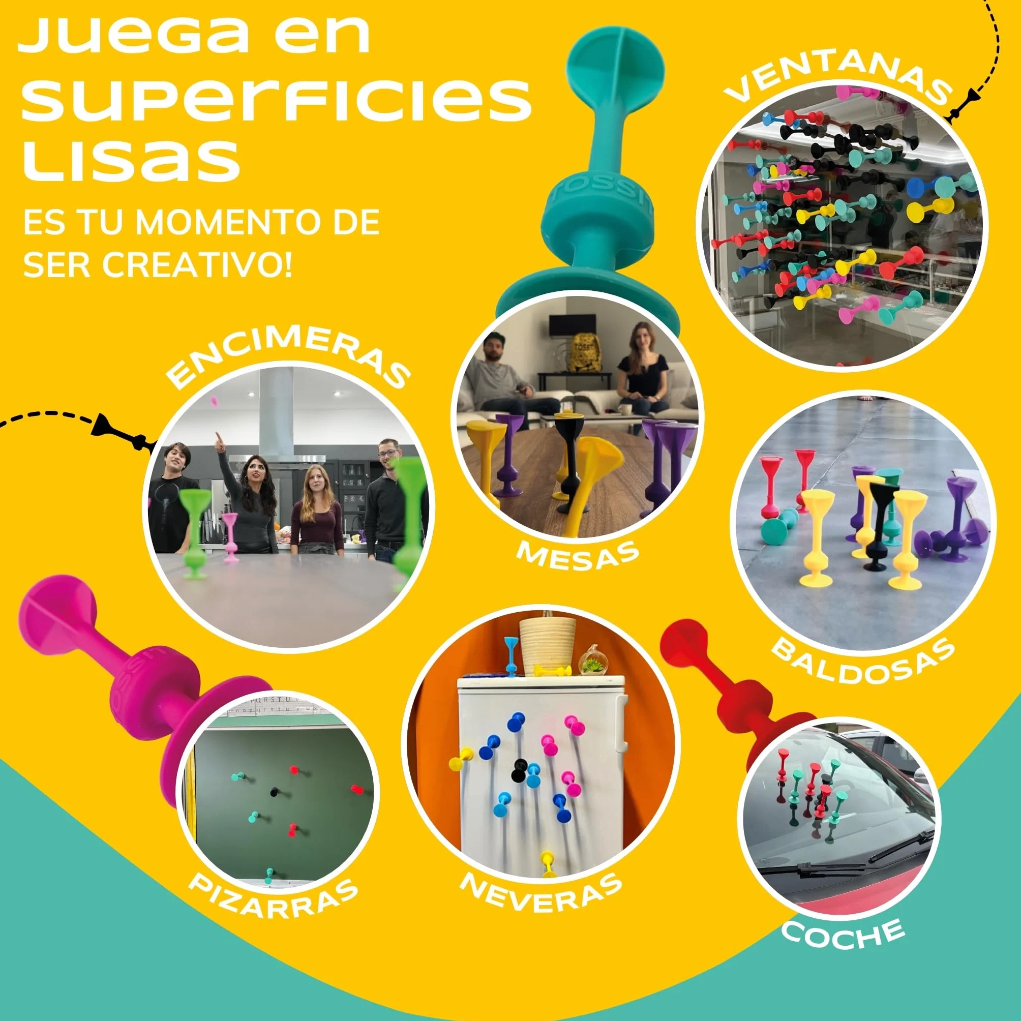 TOSSIT Juego Dardos de Silicona Ventosa Familia Amigos Petanca Bocha Navidad Diversión Portátil Ediciones Limitadas