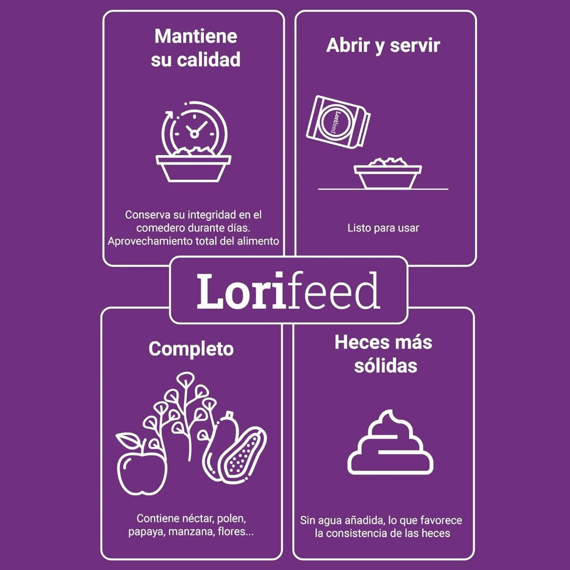 Lorifeed - Néctar Loris Completo 500g - Alimentación para Aves Nectarívoras - Fórmula Natural - Calidad y Salud Digestiva Premium - Davianfeed