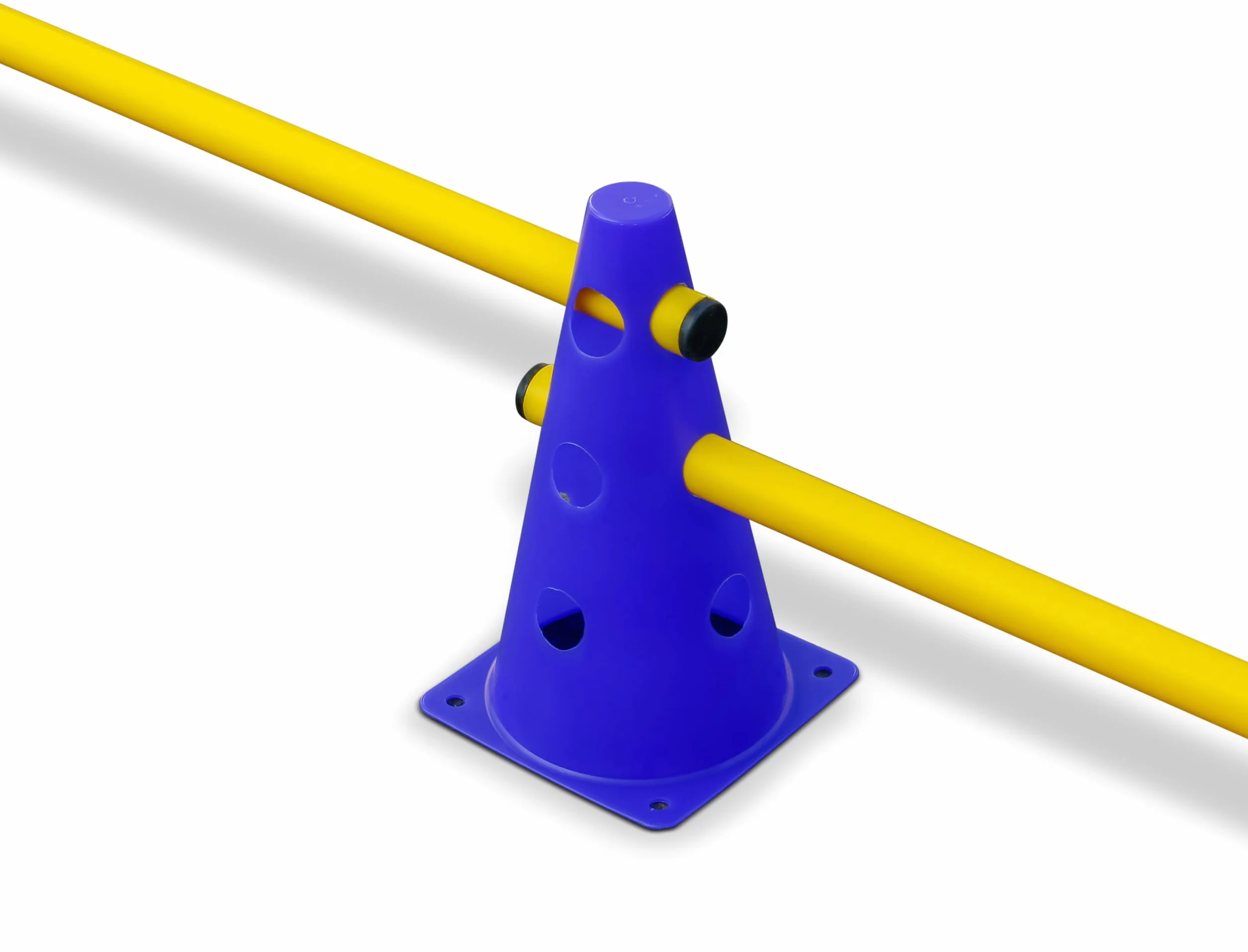 HAEST VINEX Juego de Vallas de Altura Regulable para Entrenamiento de Coordinación – Palos y Conos – Amarillo-Naranja