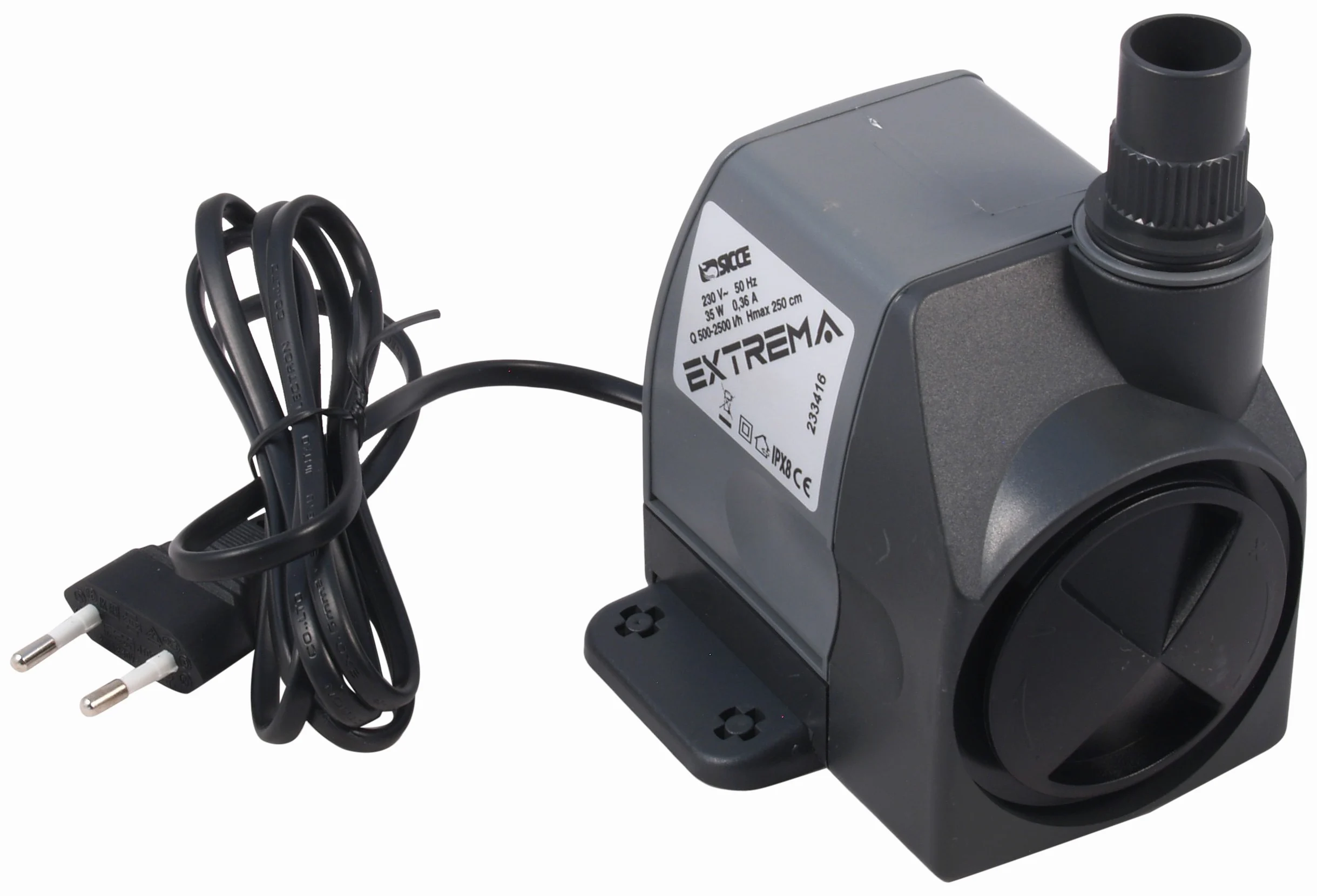 BOMBA SUMERG. EXTREMA -2500 l/h - H 250 cm- CABLE 1,5m