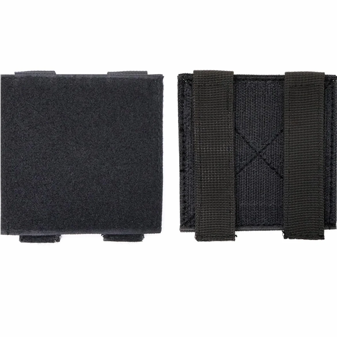 Panel de identificación MOLLE 10 cm x 10 cm con Gancho y Bucle para Parches tácticos (Negro)