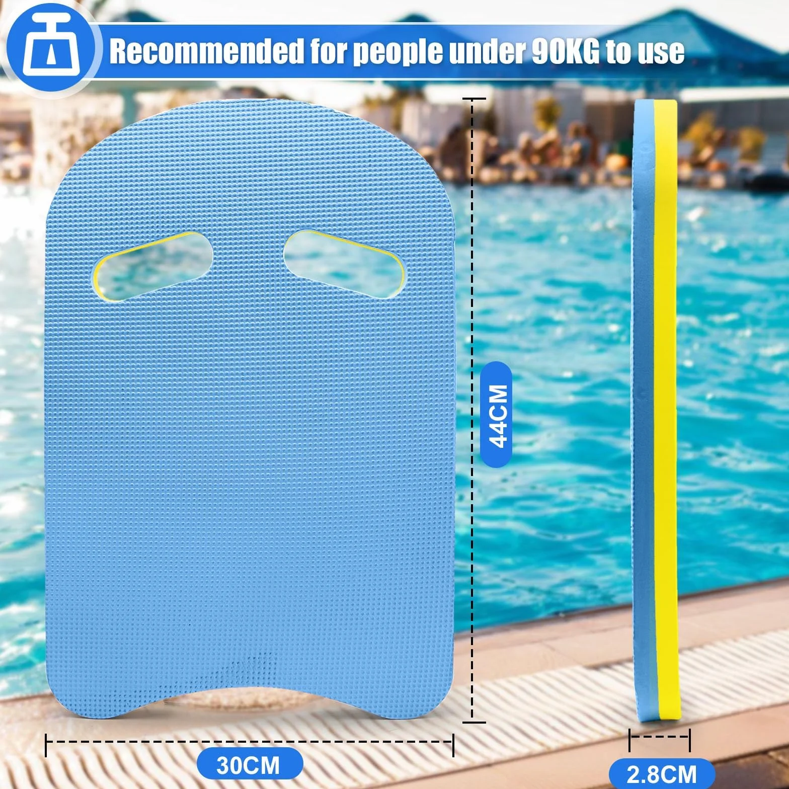 Tabla de natación Flotante Espuma EVA para Niños y Adultos con Agujeros Seguros