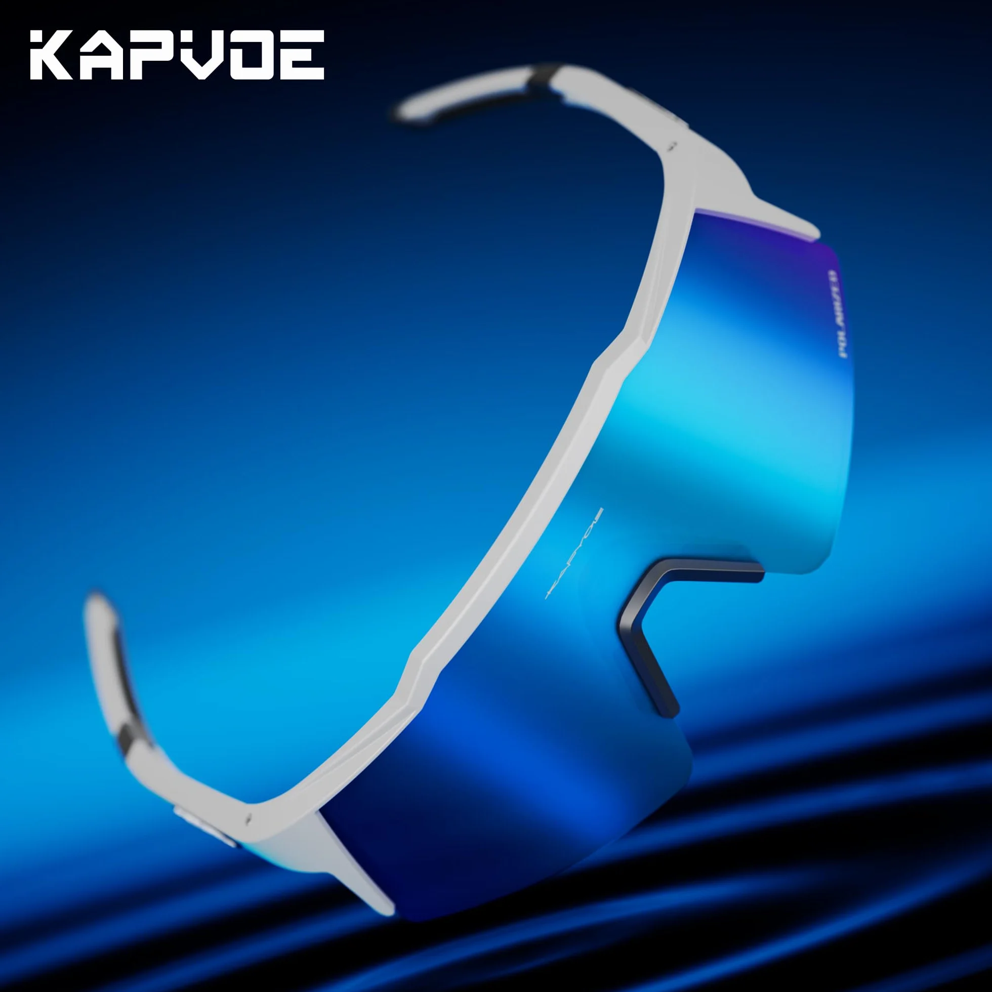 KAPVOE Gafas de Ciclismo Polarizadas TR90 K9023 con 4 Lentes Intercambiables