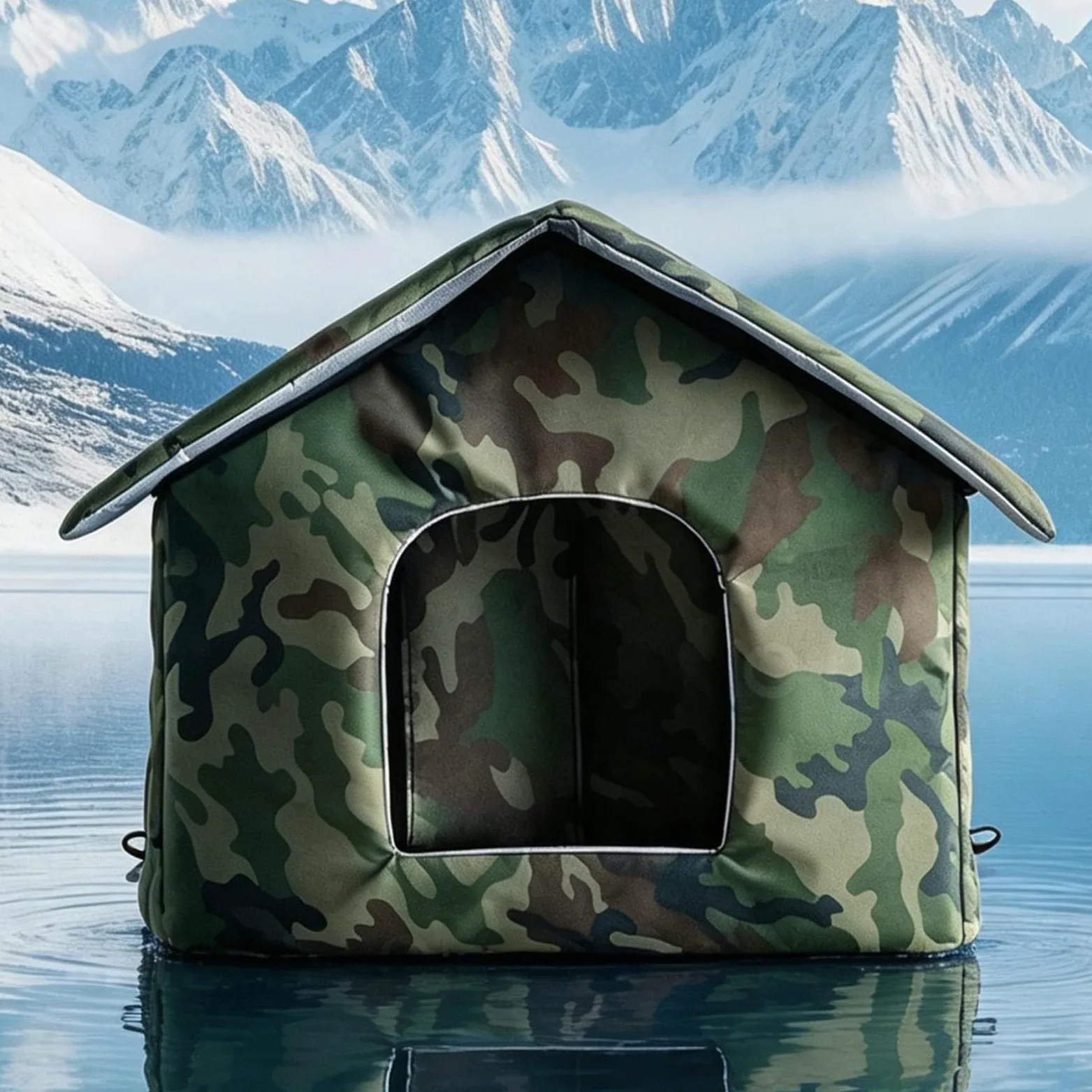 Casa para Gatos con Aire Acondicionado Plegable de 3 Capas con Bolsas Frías | Casa de Mascotas con Aire Acondicionado Para Cachorros, Perros, , Dormitorio, Salón, Patio Trasero, Jardín