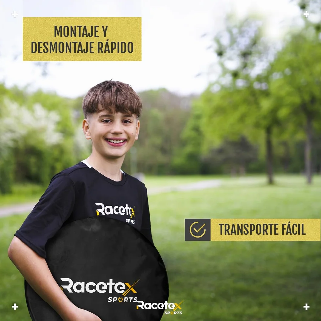 Racetex Portería de fútbol infantil 2 unidades fibra de vidrio reforzada con pelota bomba ancla bolsa