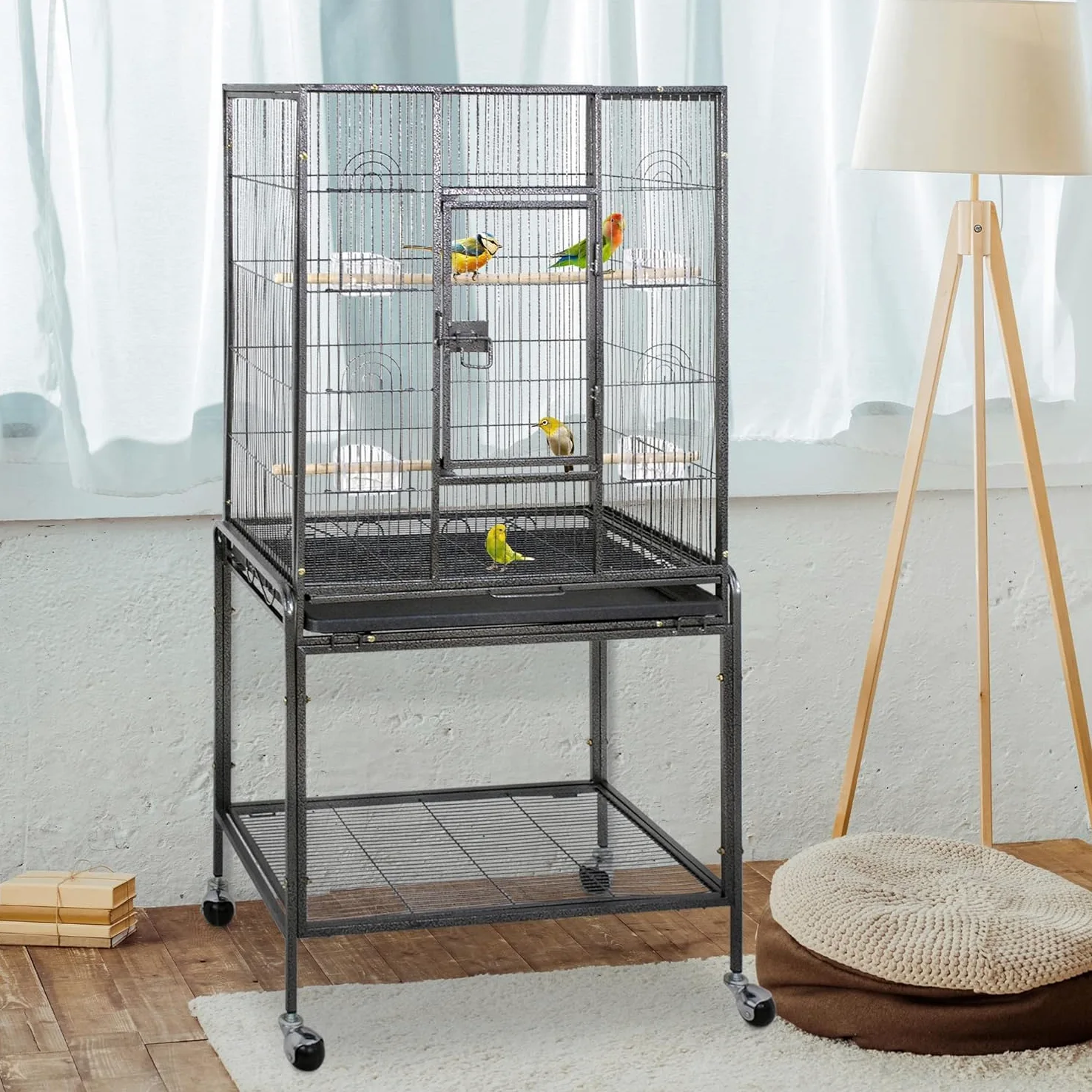 Jaula para Pájaros, Transportín Versátil para El Hogar Y Los Viajes. Accesorios Ideales para Cacatúas, Loros, Periquitos, Cotorras, Cotorras, Palomas Y Otras Aves Pequeñas Y Medianas.