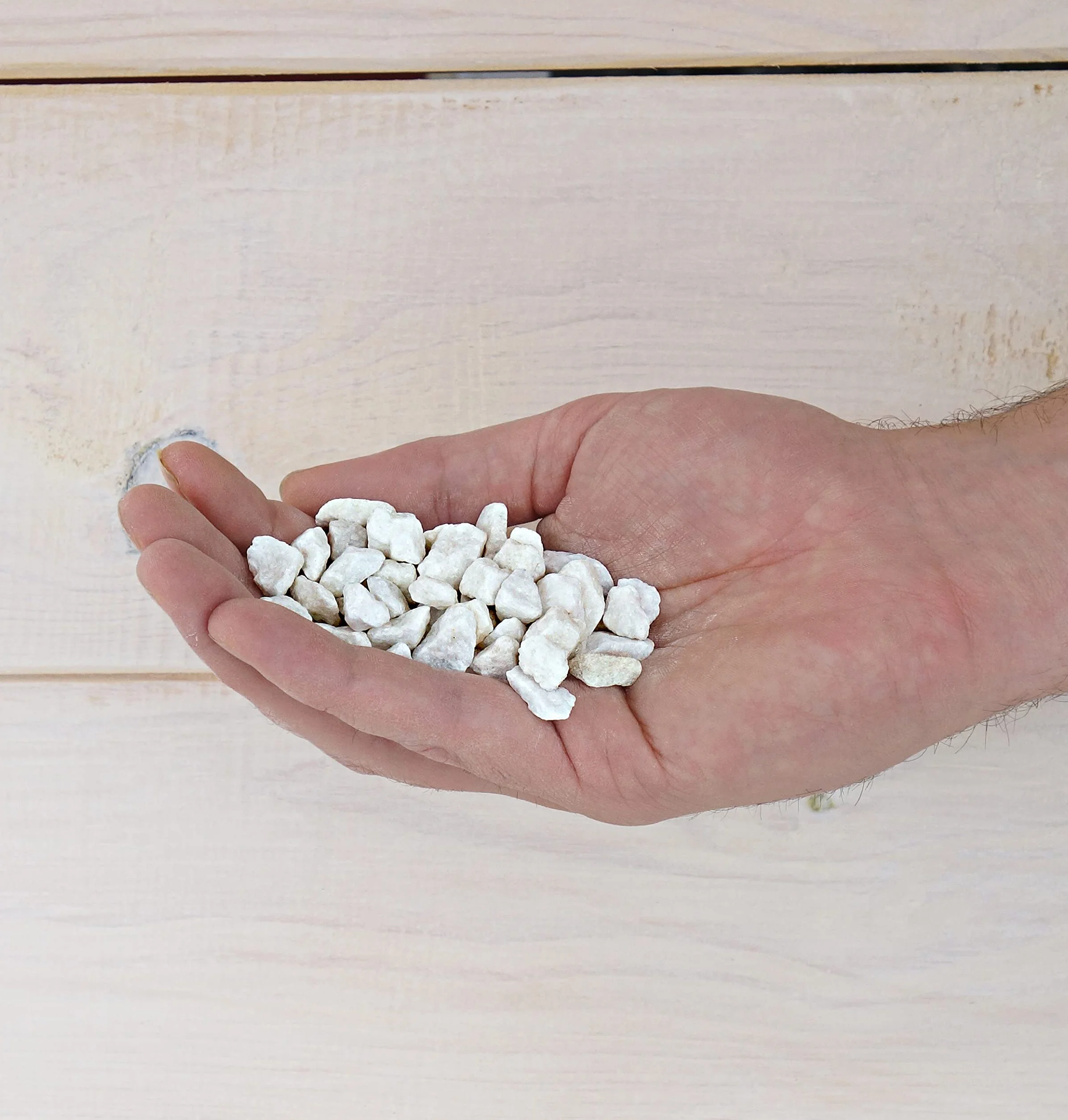 Grava Blanca 1,8kg - Piedras Decorativas - Grava Acuario - Piedras Decorativas para Jarrones - Piedras Acuario y Peceras - Piedras para Macetas - Grava Jardin (9-12 mm)