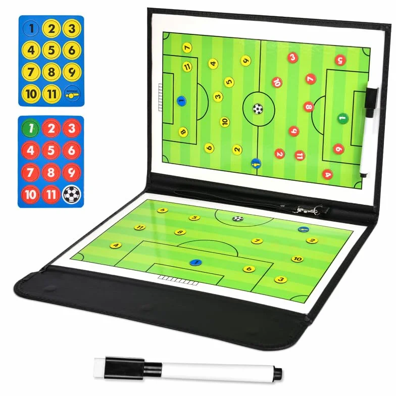 Flintronic Pizarra Táctica Fútbol Magnética Portátil Tablero Entrenamiento Entrenador con Imanes