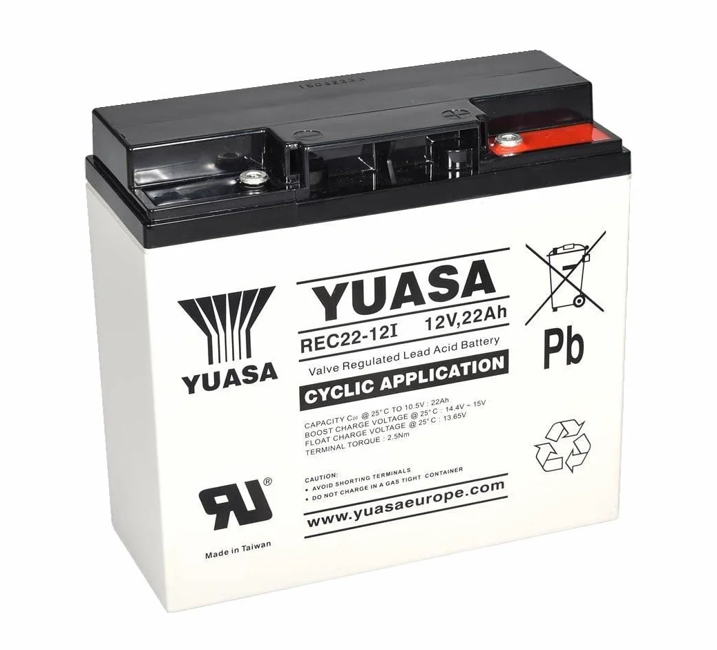 YUASA REC22-12 Batería Cíclica 12V 22Ah 181x77x167 mm