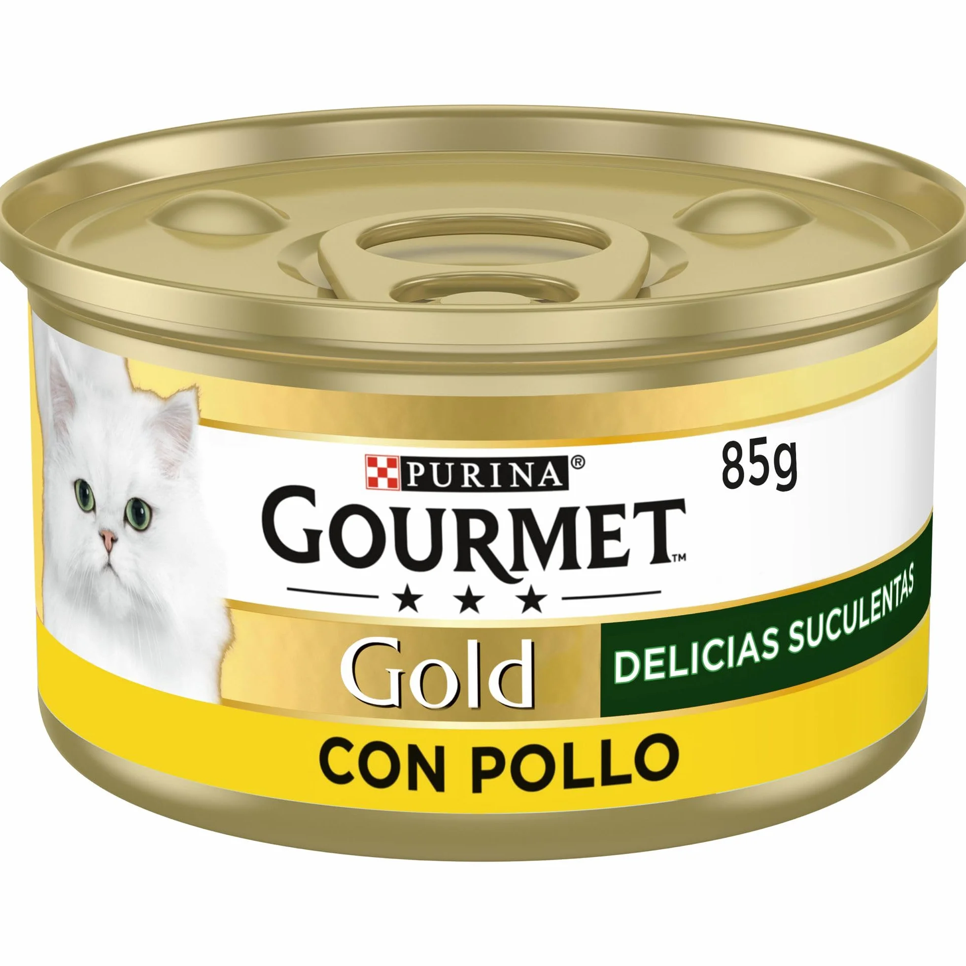 Purina Gourmet Gold Delicias Suculentas, Comida Húmeda para Gato con Pollo, 24 latas de 85g