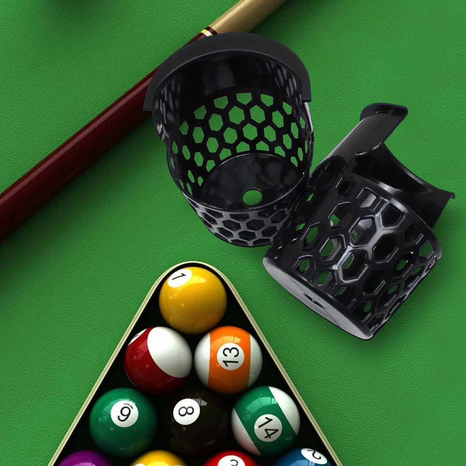 Cesta de billar, bolsillos de billar - 6x drop palliad billiard Storage Net, Accesorios de mesa de billar