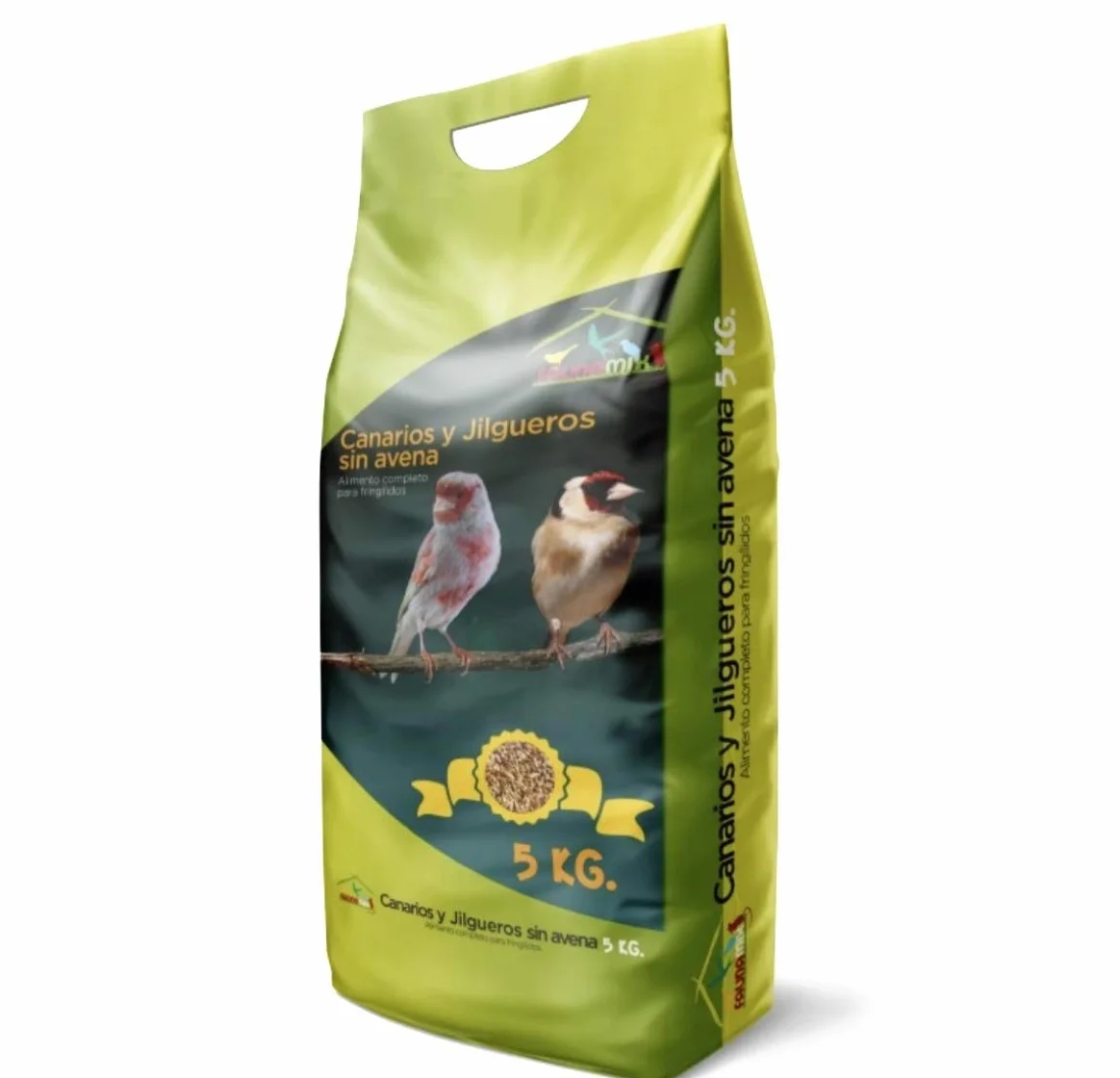 Comida para Canarios, Jilgueros y Silvestres Natural sin Avena 5Kg