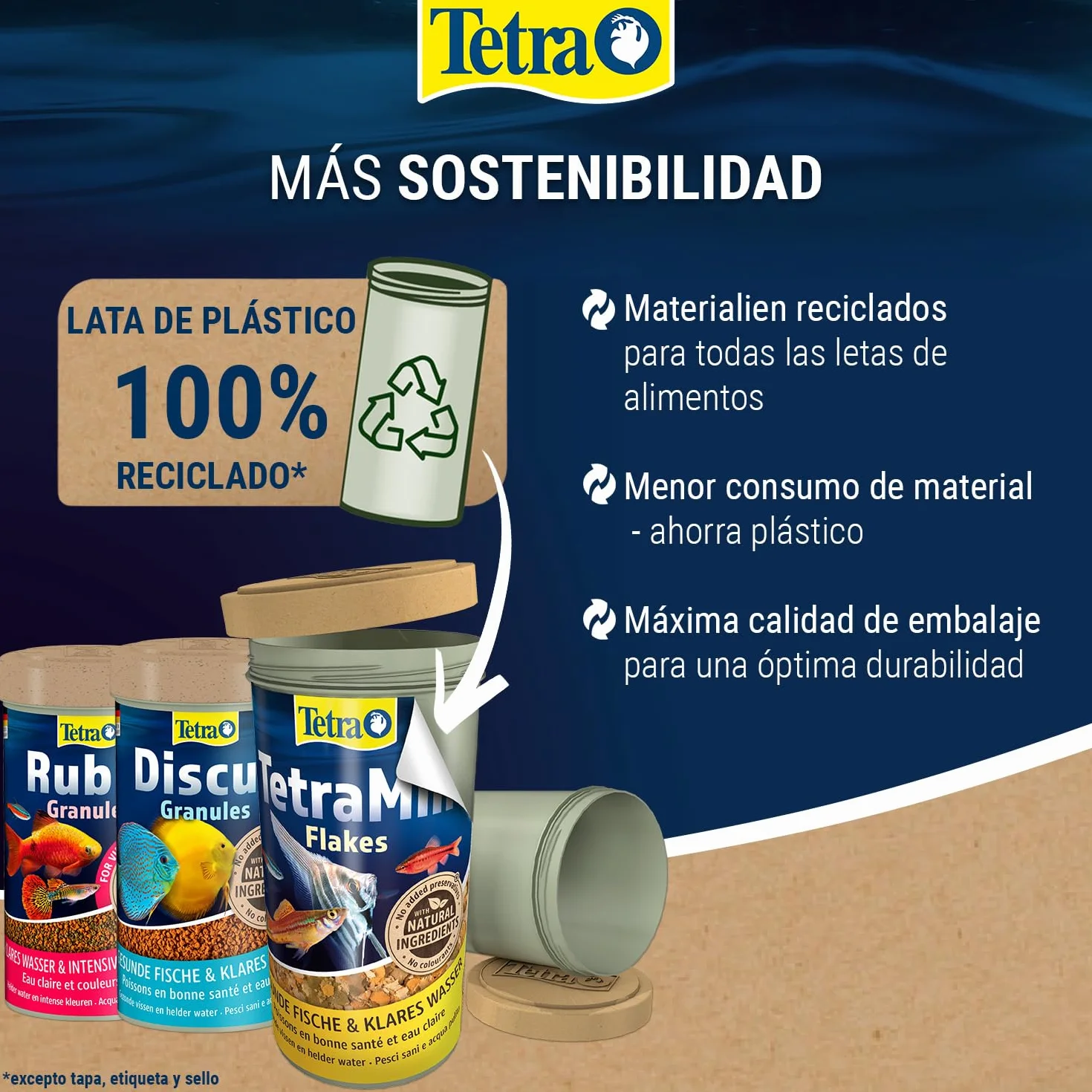 Tetra Guppy Mini Flakes - comida equilibrada y rica en nutrientes para guppys, lata 250 ml
