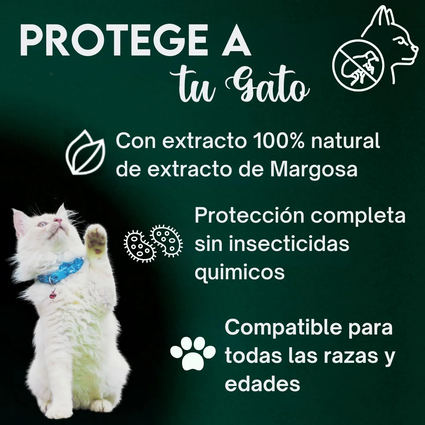 DISANE Pipetas Antiparasitarias para Gatos 100% Naturales | 2 Uds | 2 Meses de Protección contra Insectos y Parásitos: Pulgas, Garrapatas y Mosquitos | Antipulgas Sin Toxicidad para el Gato