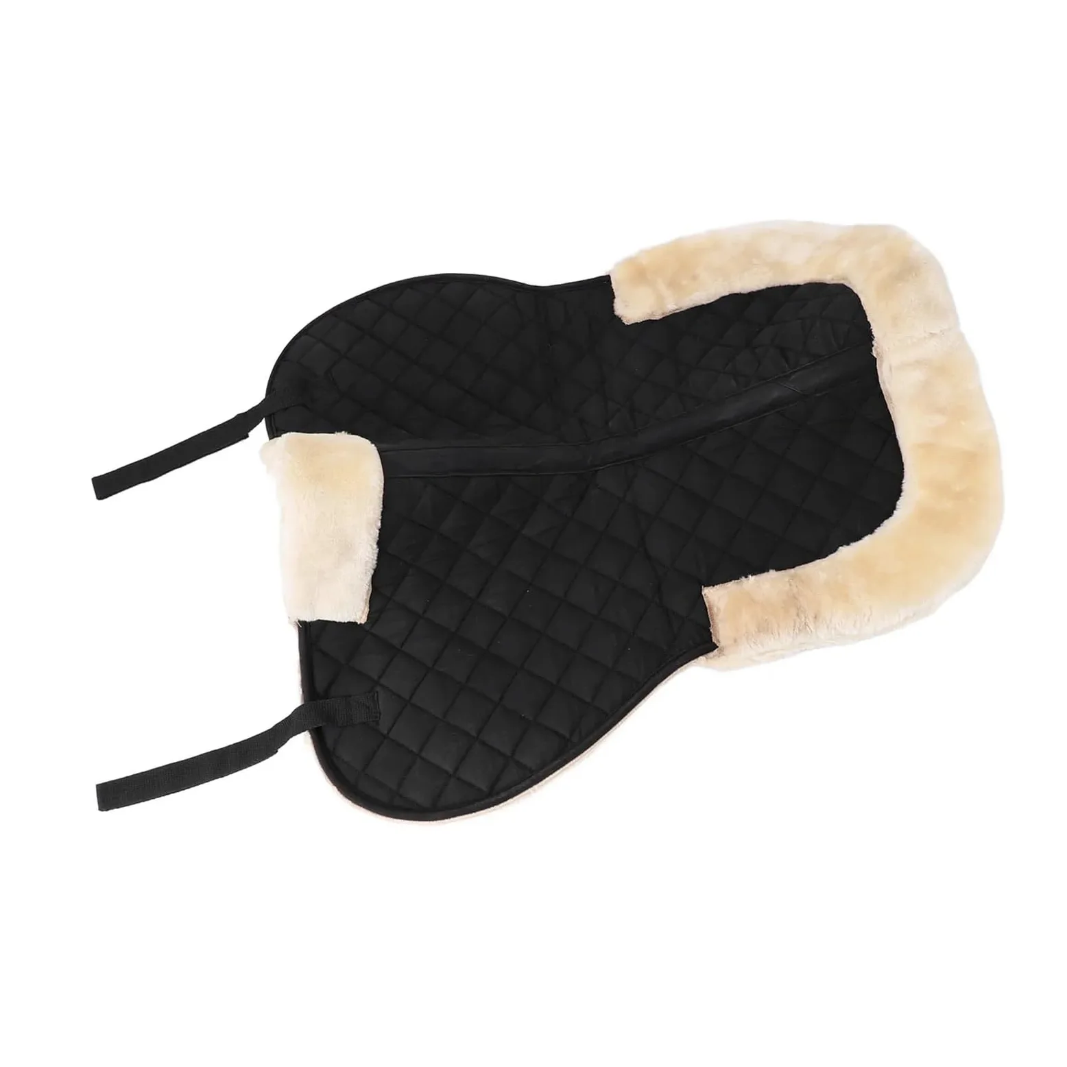 Almohadilla para Silla de Montar, Media Silla de Montar Poliéster Lana sintética Antideslizante Transpirable Absorbe la Humedad for Montar a Caballo
