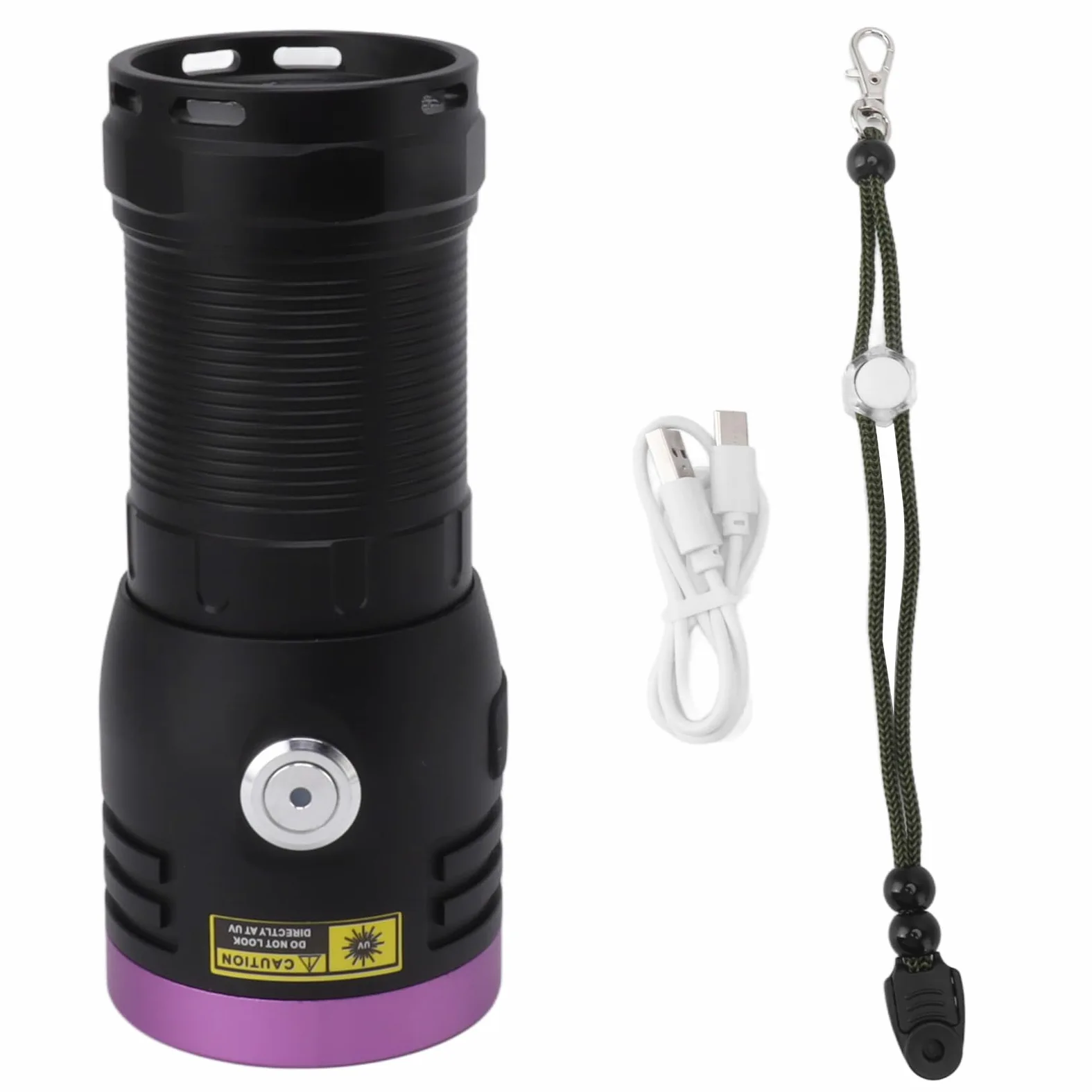 Linterna De Luz Negra Recargable De 80 W con LED De 365 NM, Ideal para Detección De Orina De Mascotas Y Exploración De Minerales