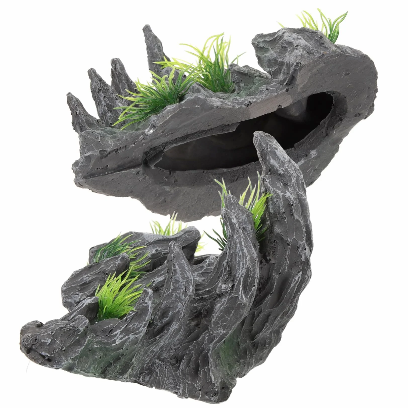 OUNONA Decoración del Paisaje del Acuario Decoración De Acuario De Peces Decoraciones De Peceras Acuarios Estatua De Rocalla Pecera Rocalla Resina 2 Piezas X 4
