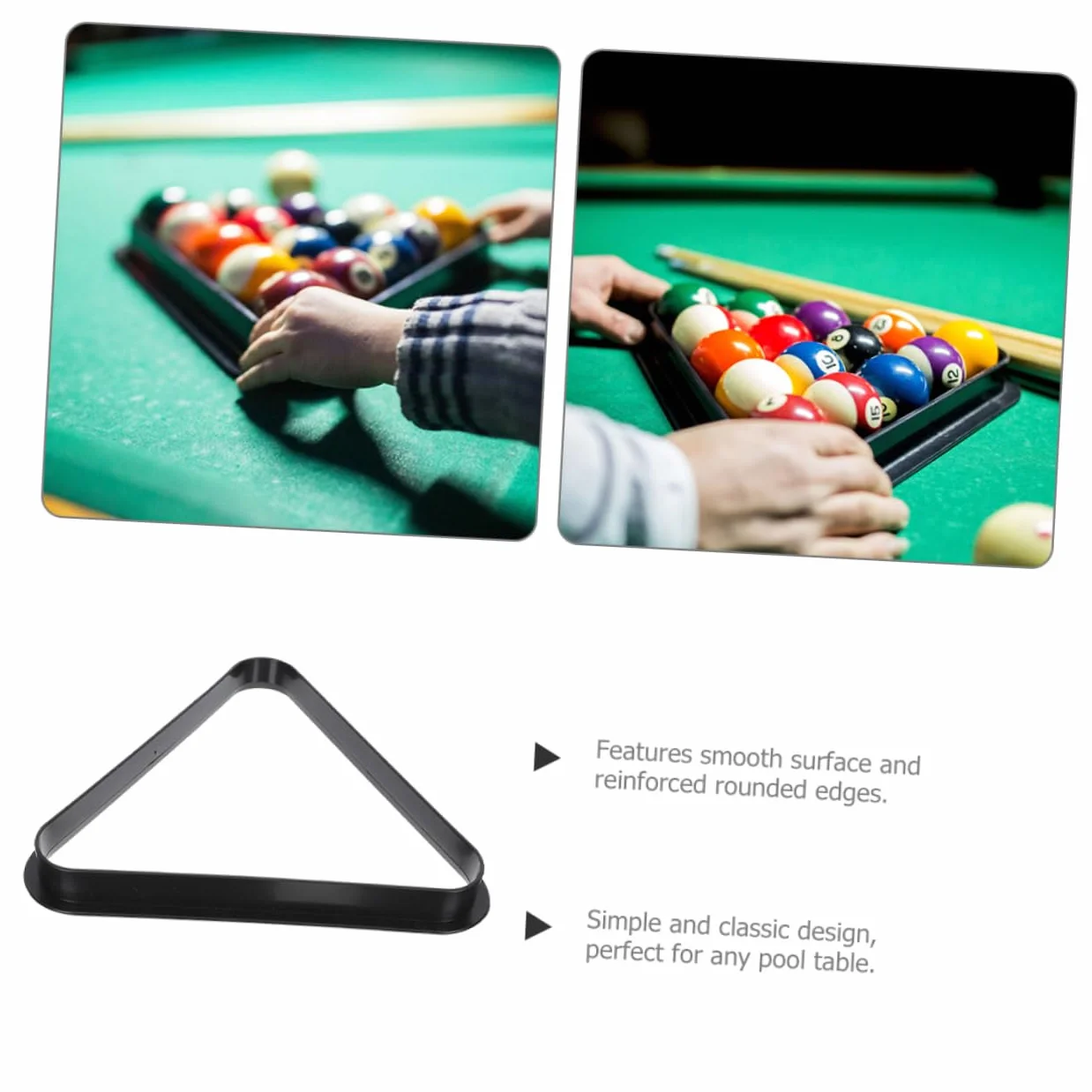 SUPVOX Estante Triangular de Plástico para Bolas de Billar, Soporte Organizador para Mesa de Billar