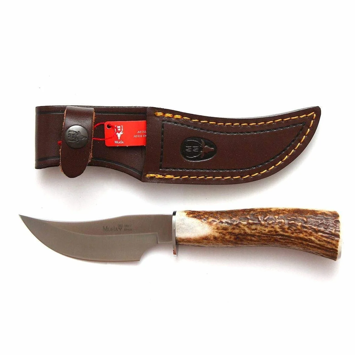 Muela Cuchillo DP-10A acero MoVa 10 cm asta de ciervo Caza Pesca Supervivencia Bushcraft