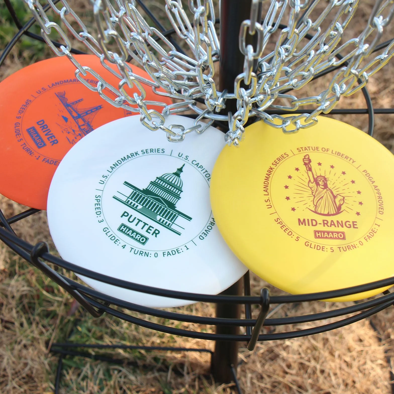 PDGA Juego de discos de golf – Driver, rango medio, putter para exteriores y patio