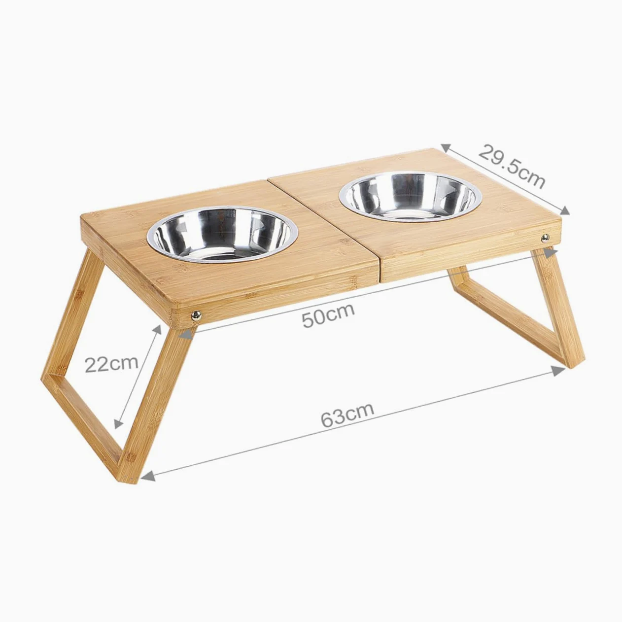 Angoily Soporte Plegable para Comederos de Mascotas Comedero de Acero Inoxidable para Perros para Gatos y Perros para Uso Interiores Soporte para Cómodo