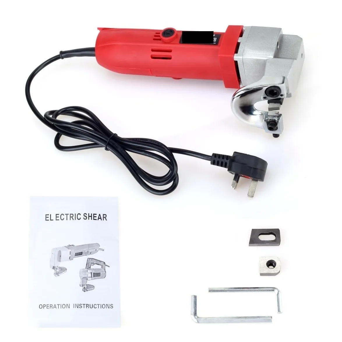 Esquiladoras para ovejas, Tijera eléctrica de 580W, cortador cizalla chapa, capacidad corte 2,5mm, tijera for cortar placa Metal para caballos, ovejas, alpacas y cabras
