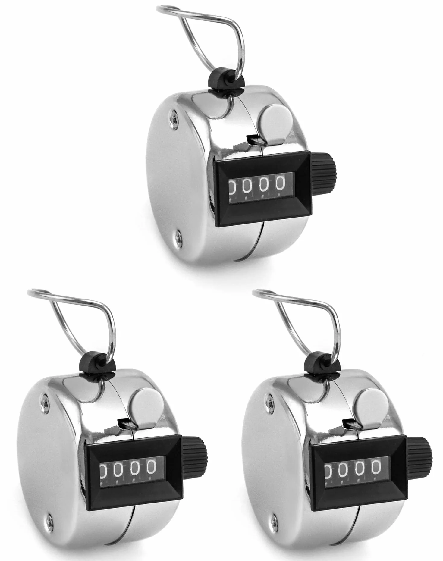 Contador Manual de 4 Dígitos QWORK, Contador Mecánico de Metal para Entrenador