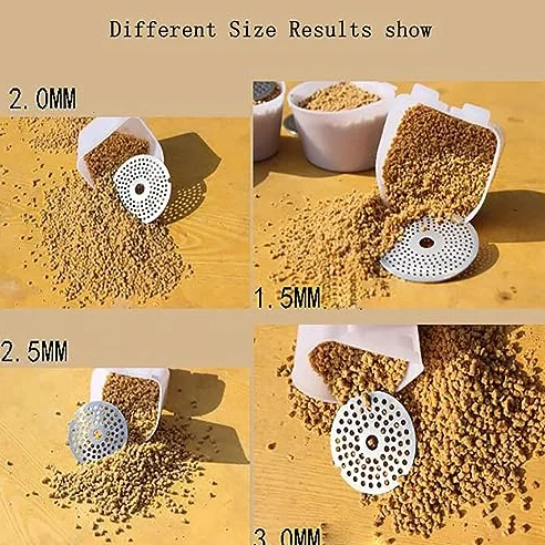 Máquina de pellets de alimentación manual para cebos y procesamiento de piensos para mascotas, máquina multifuncional para pellets para mascotas con moldes opcionales para perros, aves y peces