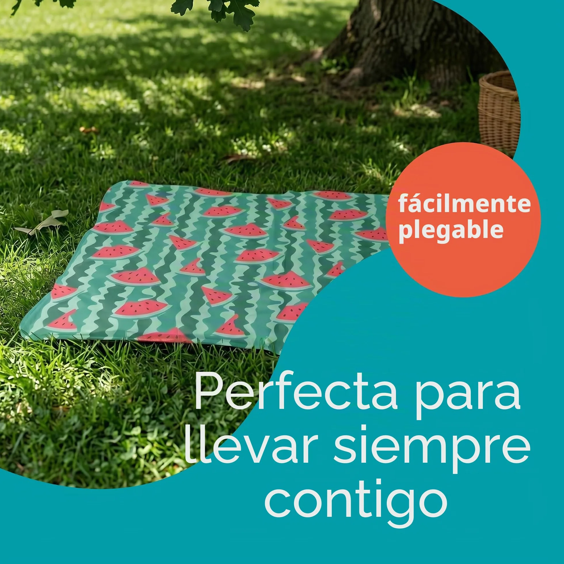 AQPET AqpetFriends - Alfombrilla refrigerante refrescante para Perros, Gatos y Animales, con diseño de Frutas, 60 x 50 cm