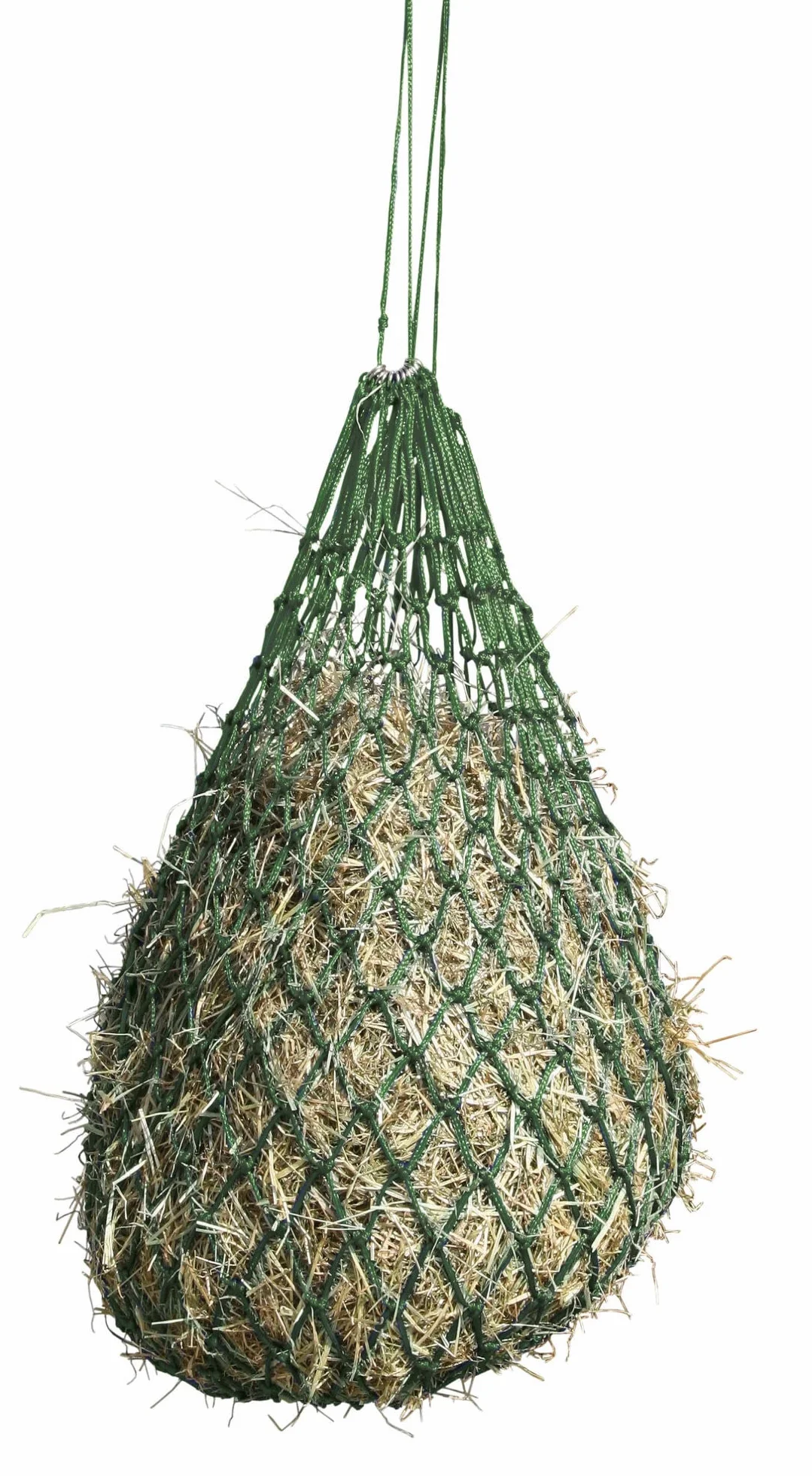 Kerbl Red de heno (5 Unidades), Red de pienso, Color Verde, 5 נ5 cm, poliéster, Caballos, vacunos, ovejas, con Anillas para Colgar