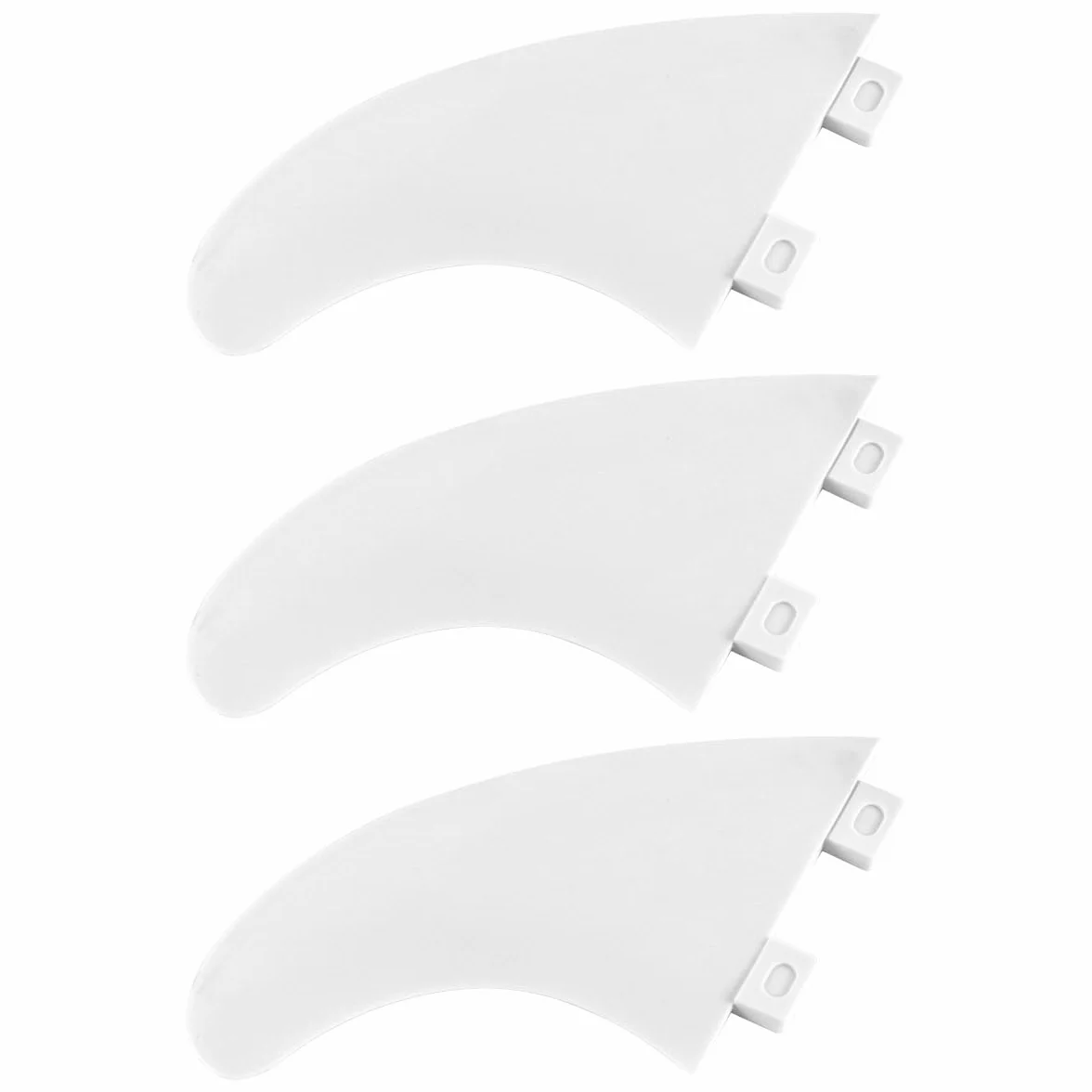 Namvo Juego de 3 aletas de plástico para tabla de surf G5 blanco