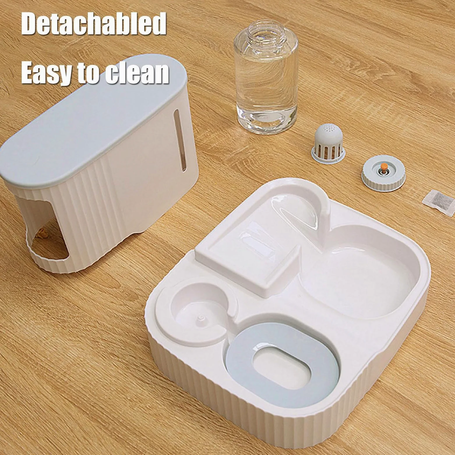 Comedero automático for Perros y Gatos, Juego de alimentación Agua for Interiores, Color Rosa
