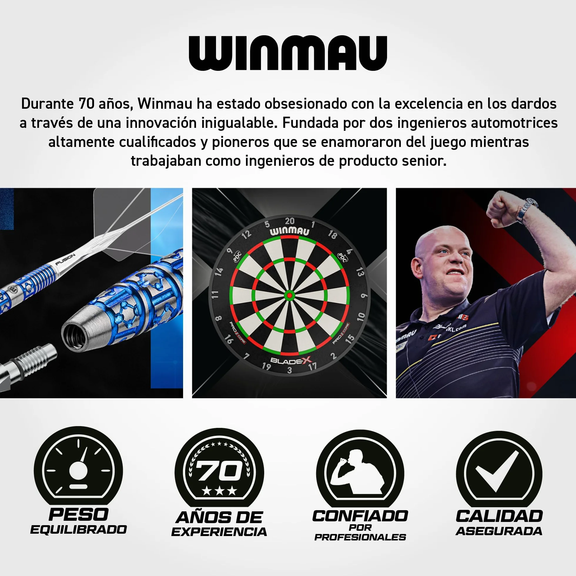 Winmau Blackout 90% Tungsteno Dardos Punta Suave - Recto Rifle