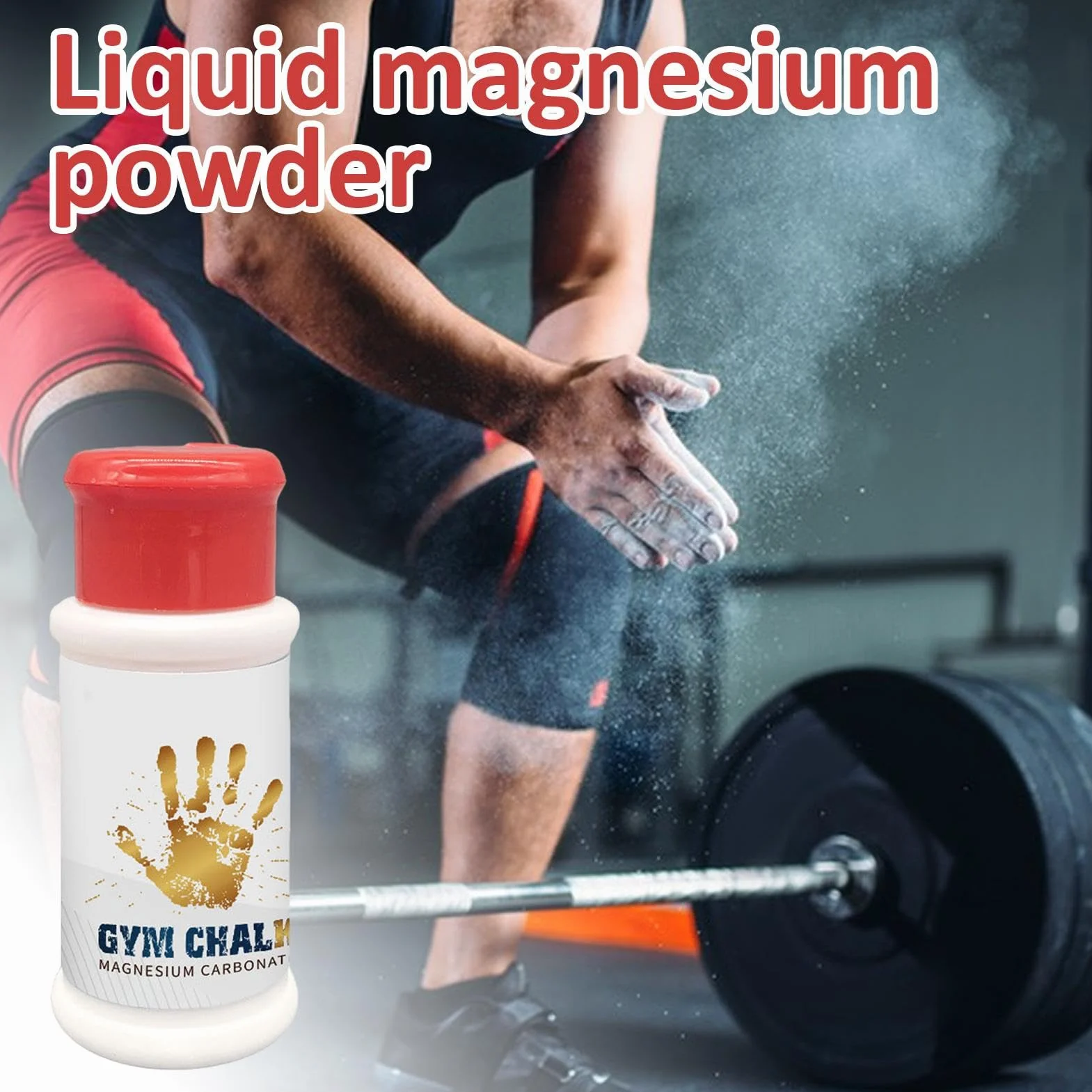 Tiza para levantamiento de pesas antideslizante absorbe sudor 60 ml magnesio fitness gimnasia baloncesto
