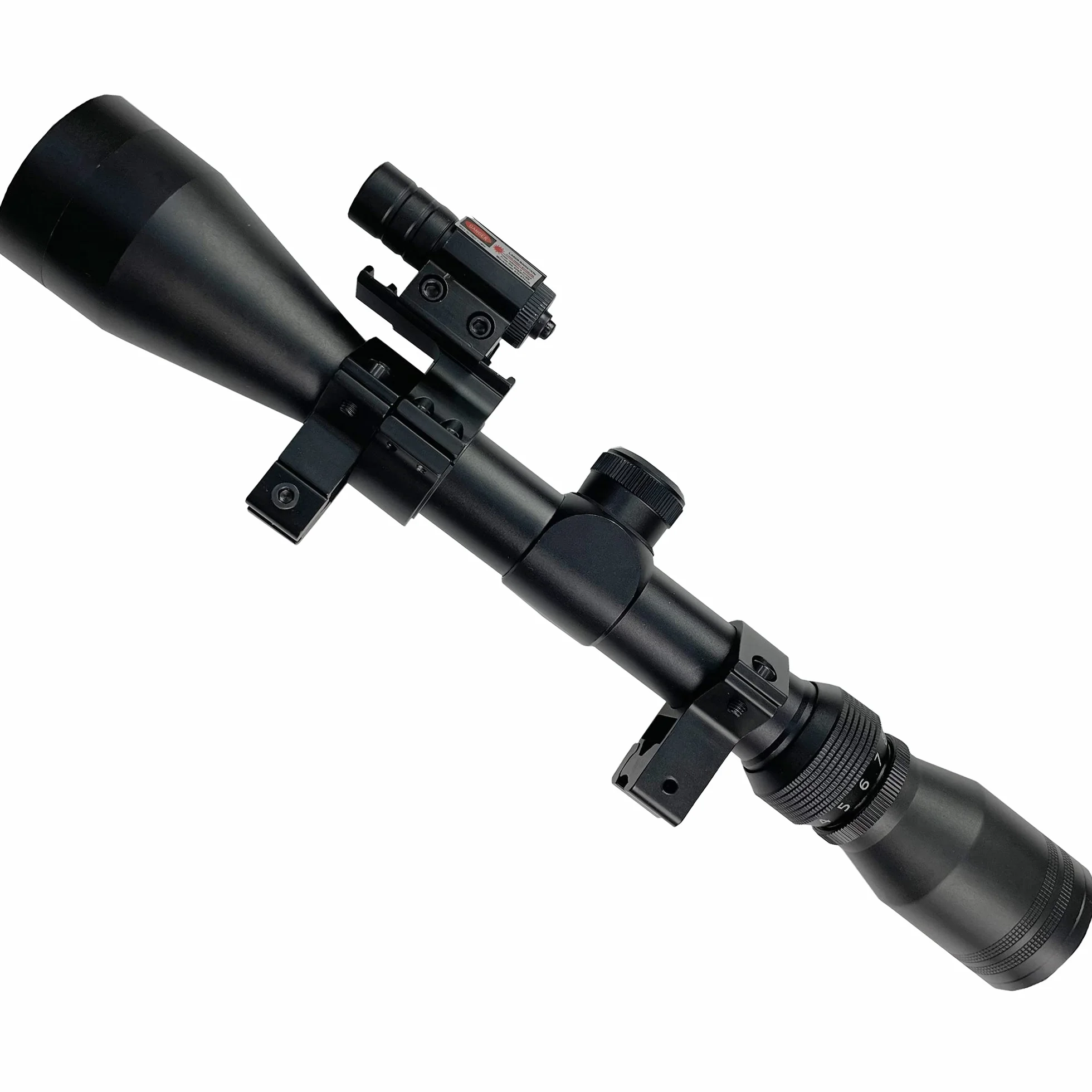 Visor telescópico 3-9x40 táctico para carabinas y escopetas de aire comprimido y airsoft con láser
