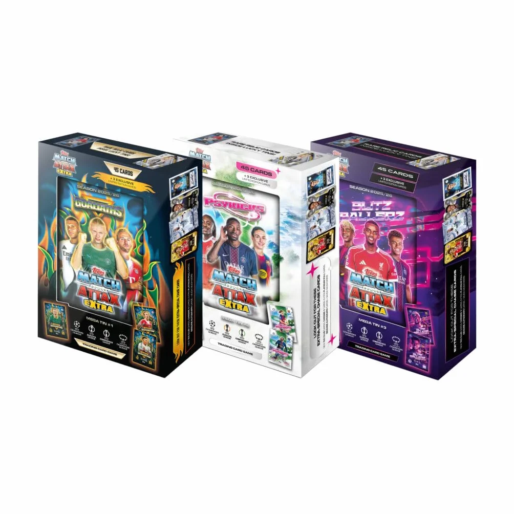Topps UCC Match Attax Extra 2026 Mega Tin 48 Cartas 3 Goliaths LE