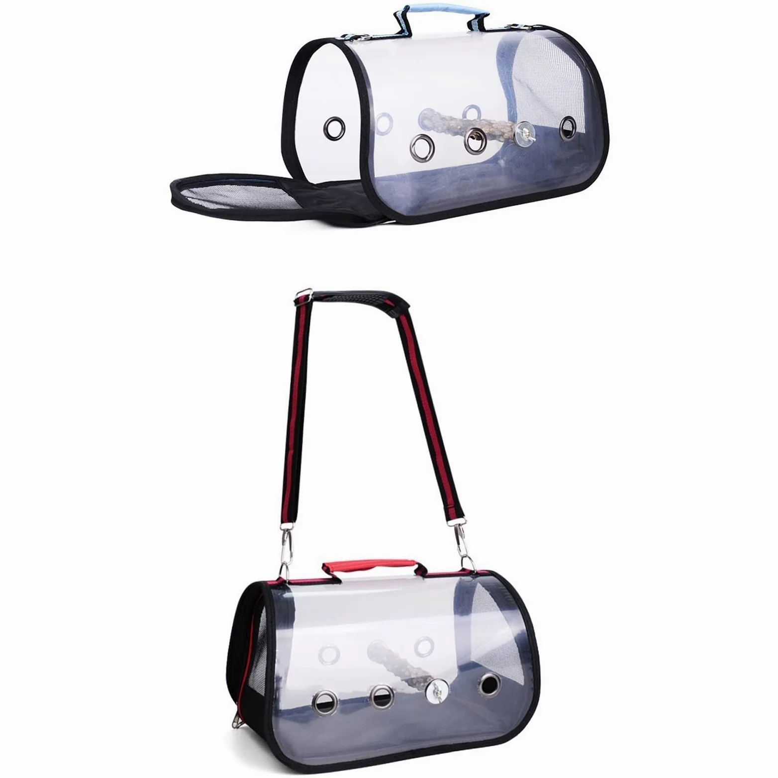 Jaula para Pájaros Mochila de pájaros ligeros Transparente y transpirable Pájaro Bolsa de viaje Pájaro Pájaro Copa de alimentación adecuada for transporte de aves al aire libre Jaula para Periquitos