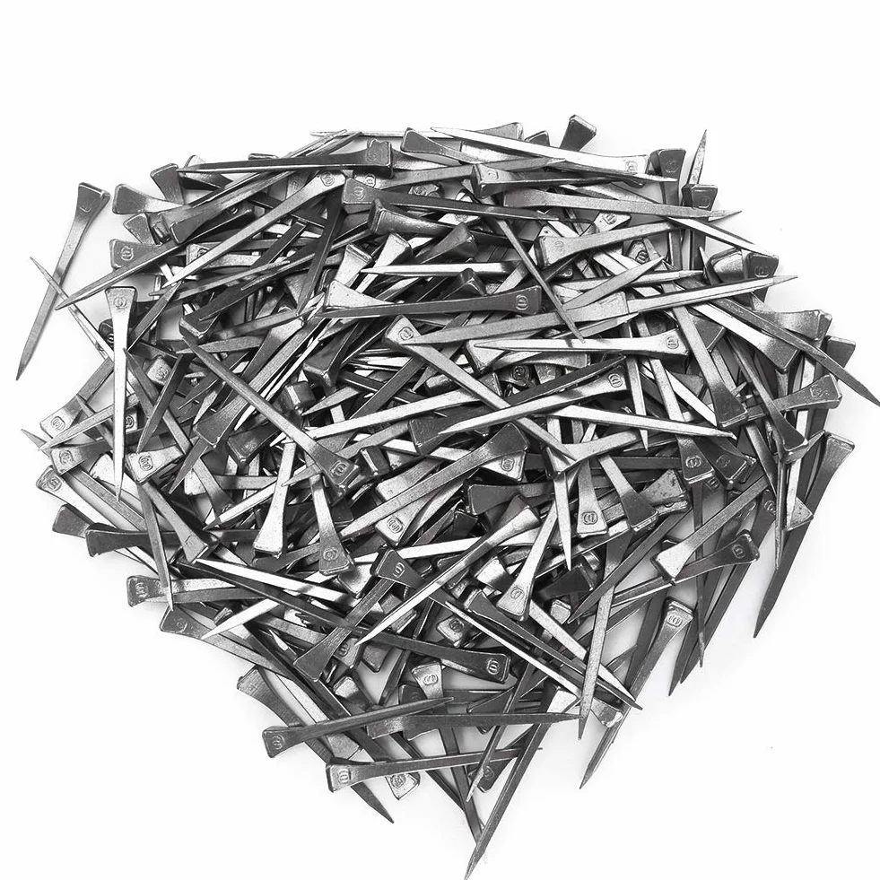 Akozon 250PCS E6 Clavo de Herradura Clavija de Acero para Casco Que Asegura Firmemente el Accesorio de Herramienta de Caballo 250PCS E6