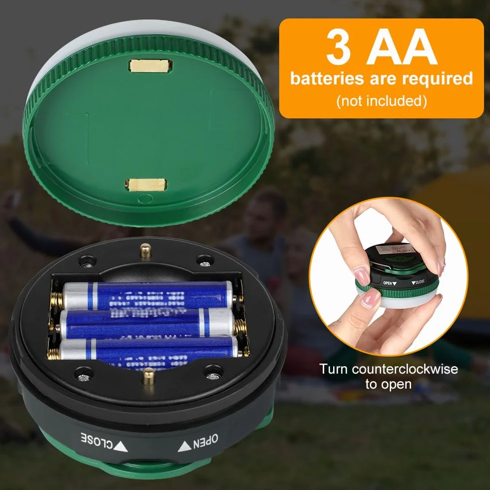 Flintronic Luz de Camping Portátil 5 Modos IP43 Resistente Al Agua con Gancho