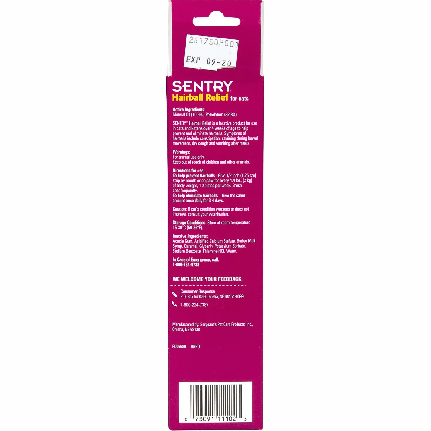 Sentry PETROMALT para Eliminar Bolas DE Pelo para Gatos 124 g Sabor Malta