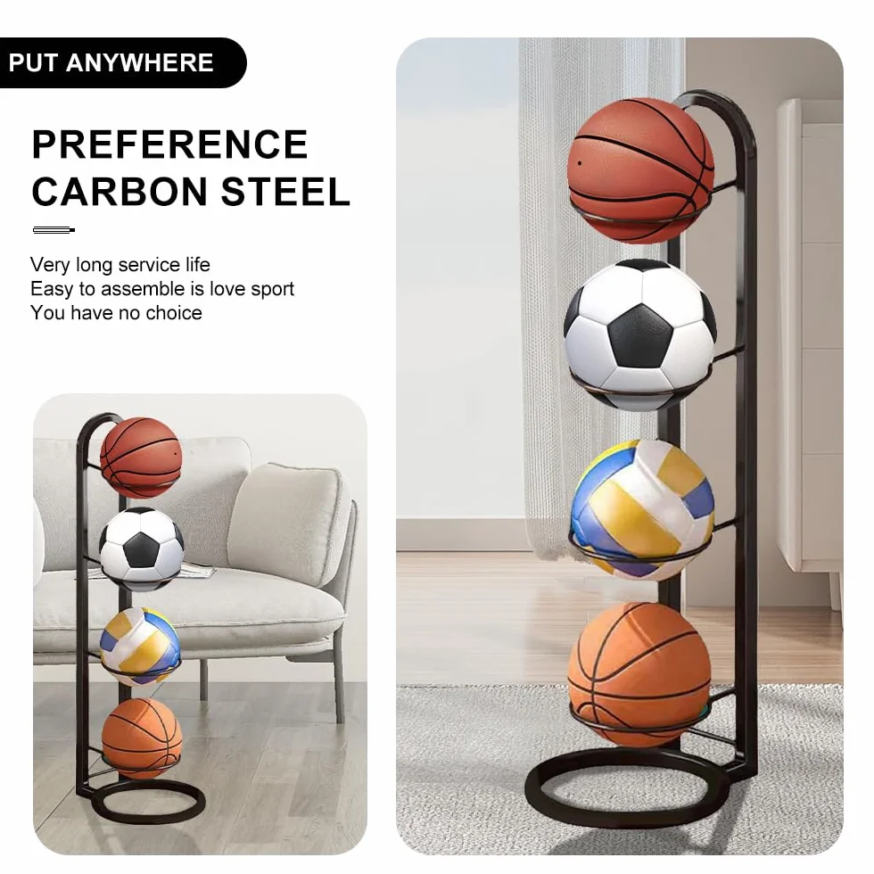 Estantería de Almacenamiento de Pelotas Baloncesto Vertical
