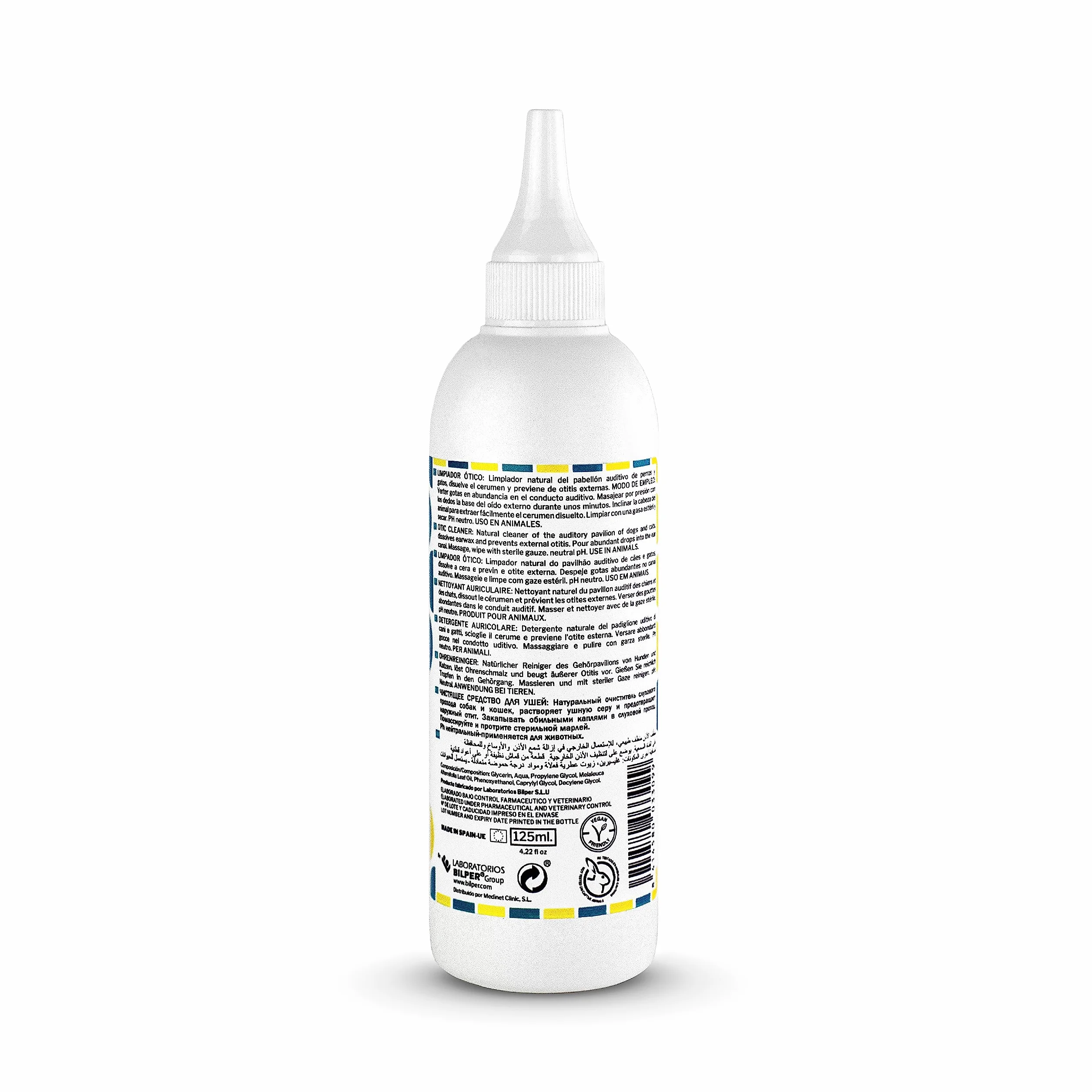 Limpiador para Orejas/Oídos de Perros Y Gatos - 125 ML - Prevención Otitis - Vegano