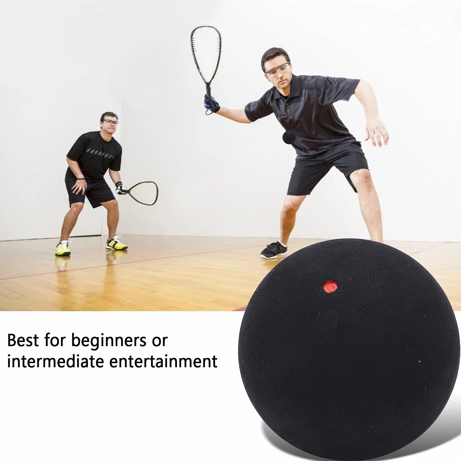 Pelota De Squash Deportiva Resistente Al Desgaste para Principiantes Competencia Entrenamiento Punto Rojo