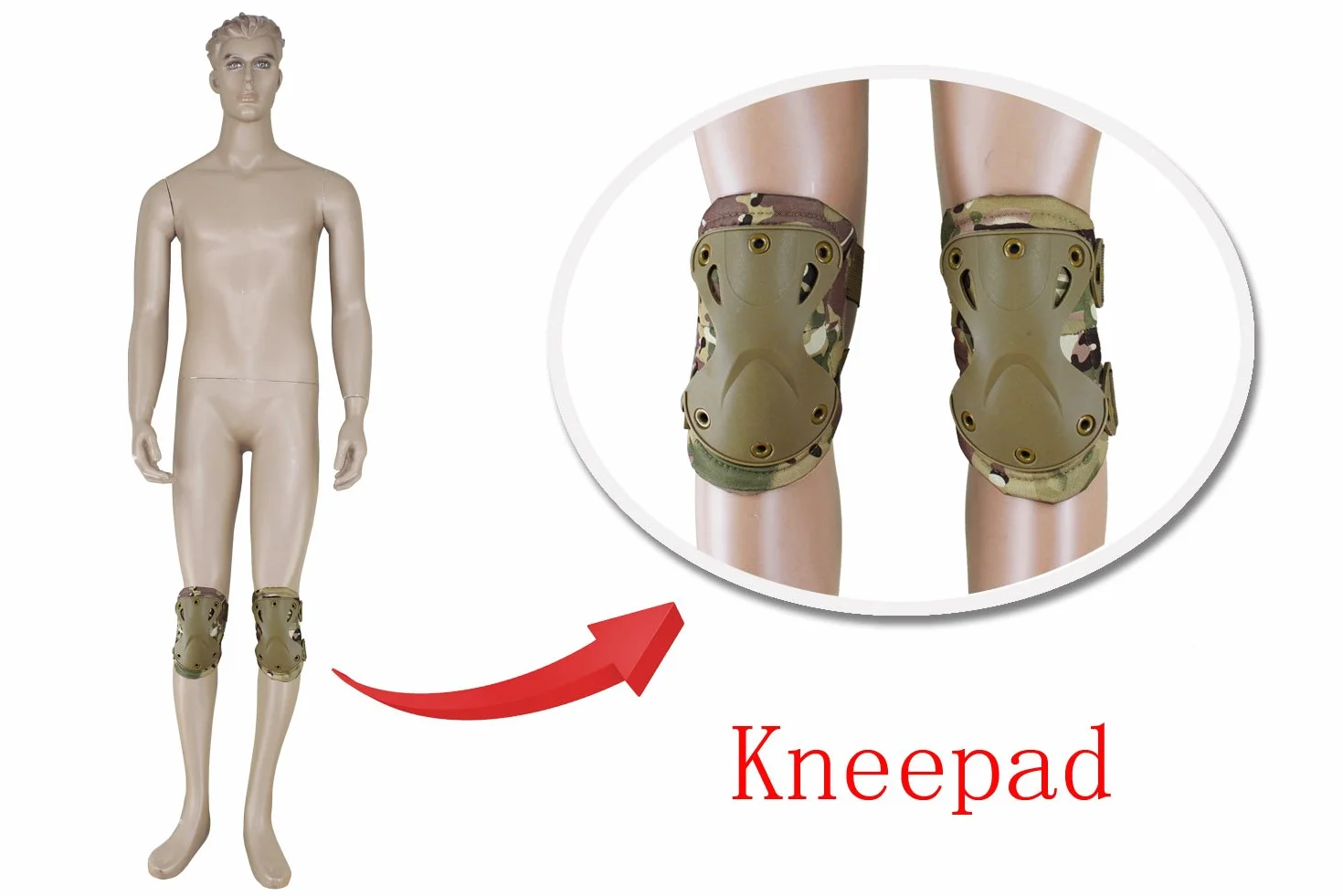 Tactical Sport Kneepad Elbow Set Outdoor Multi Color Safety Gear for Military Airsoft Hunting