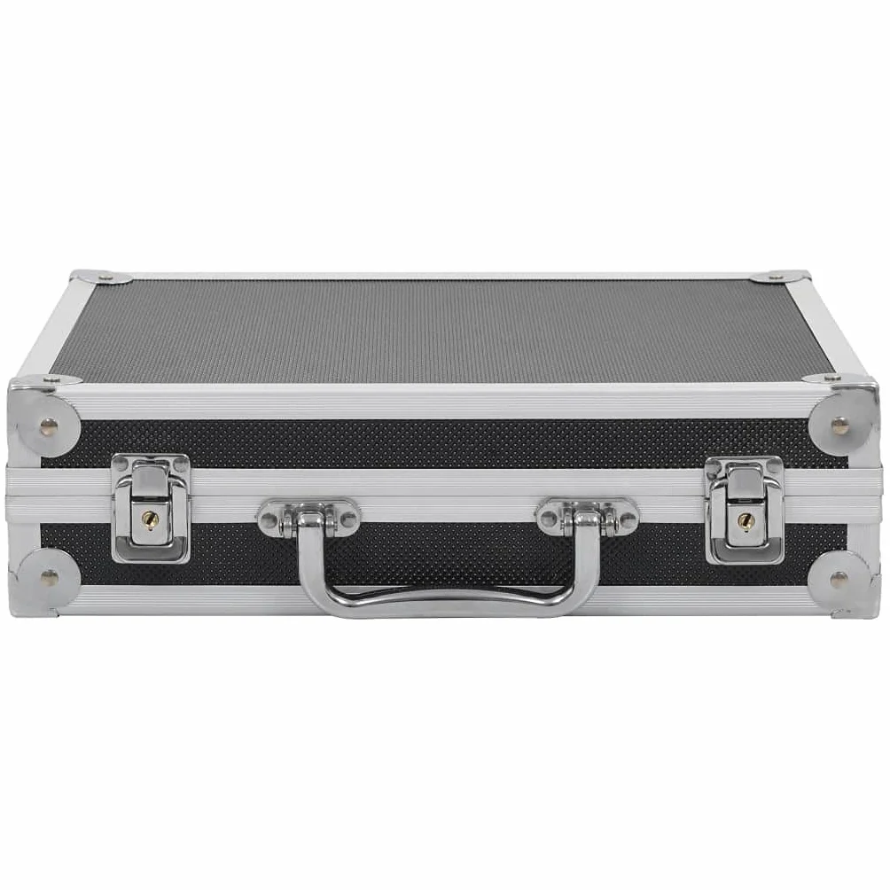 vidaXL Maletín para Armas de Aluminio y ABS con Cerradura Llaves Negro