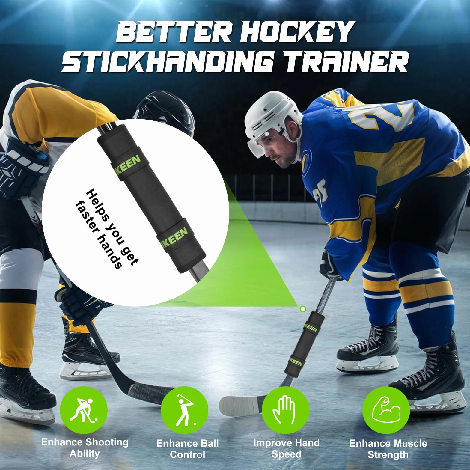 BOOSTEADY Peso Profesional para Palo de Hockey, Ajustable 4-16 Onzas, Entrenamiento Antideslizante