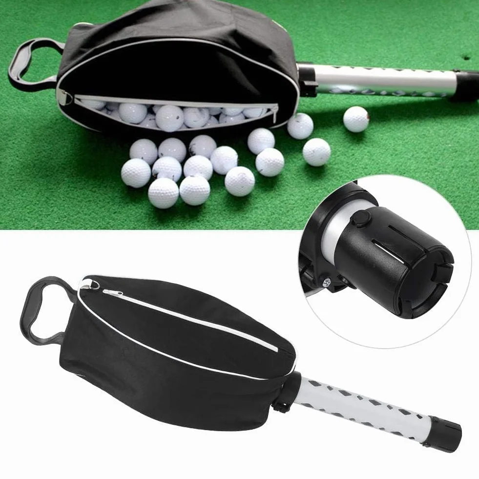Tubo de Aluminio Telescópico Recoge Bolas de Golf 80 Bolas Soporte Colector