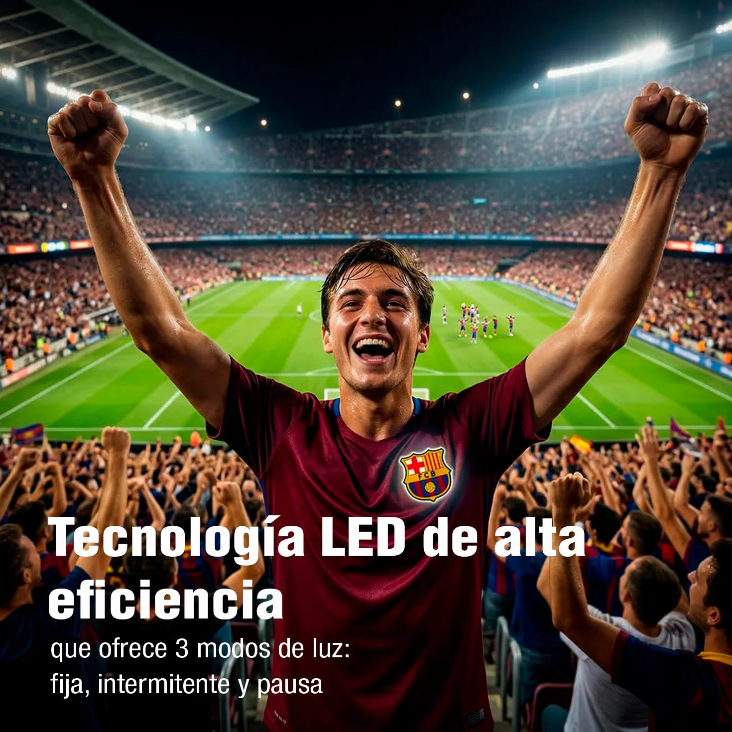 Escudo Portátil Luz LED Real Madrid Barça Valencia F.C. Benfica Batería Recargable 3 Modos de Luz