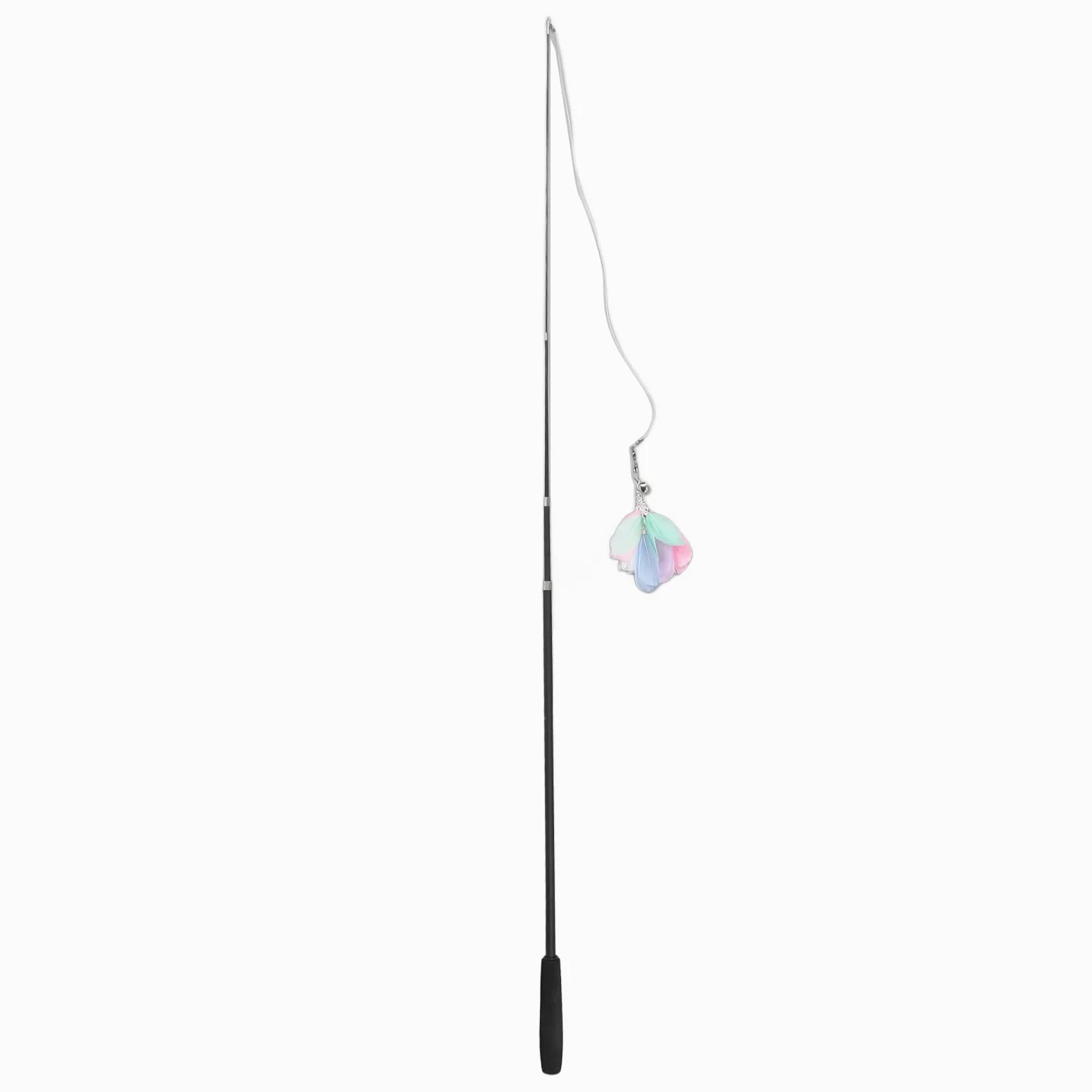 Divertido Palo para Gato, Juguete Interactivo retráctil con Plumas para Gatos, Ejercicio de Juego para Gatos de Interior